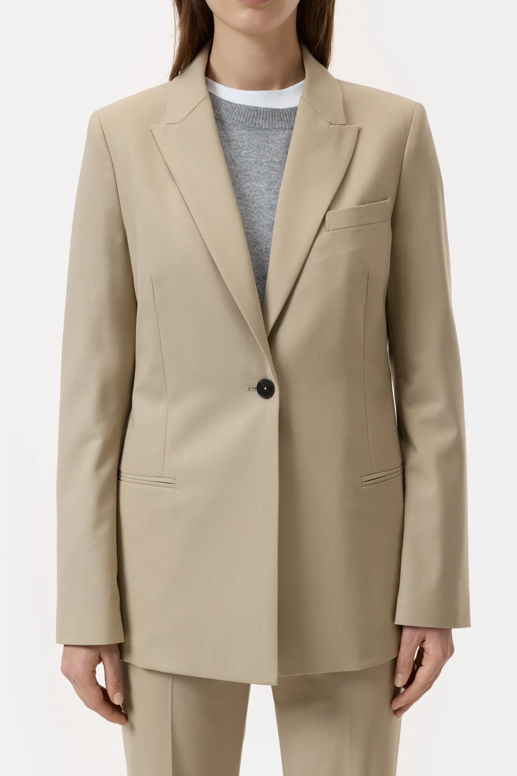 Closed Blazer | Jacken & Mäntel*Blazer aus Woll-Mix Darkchinobeige