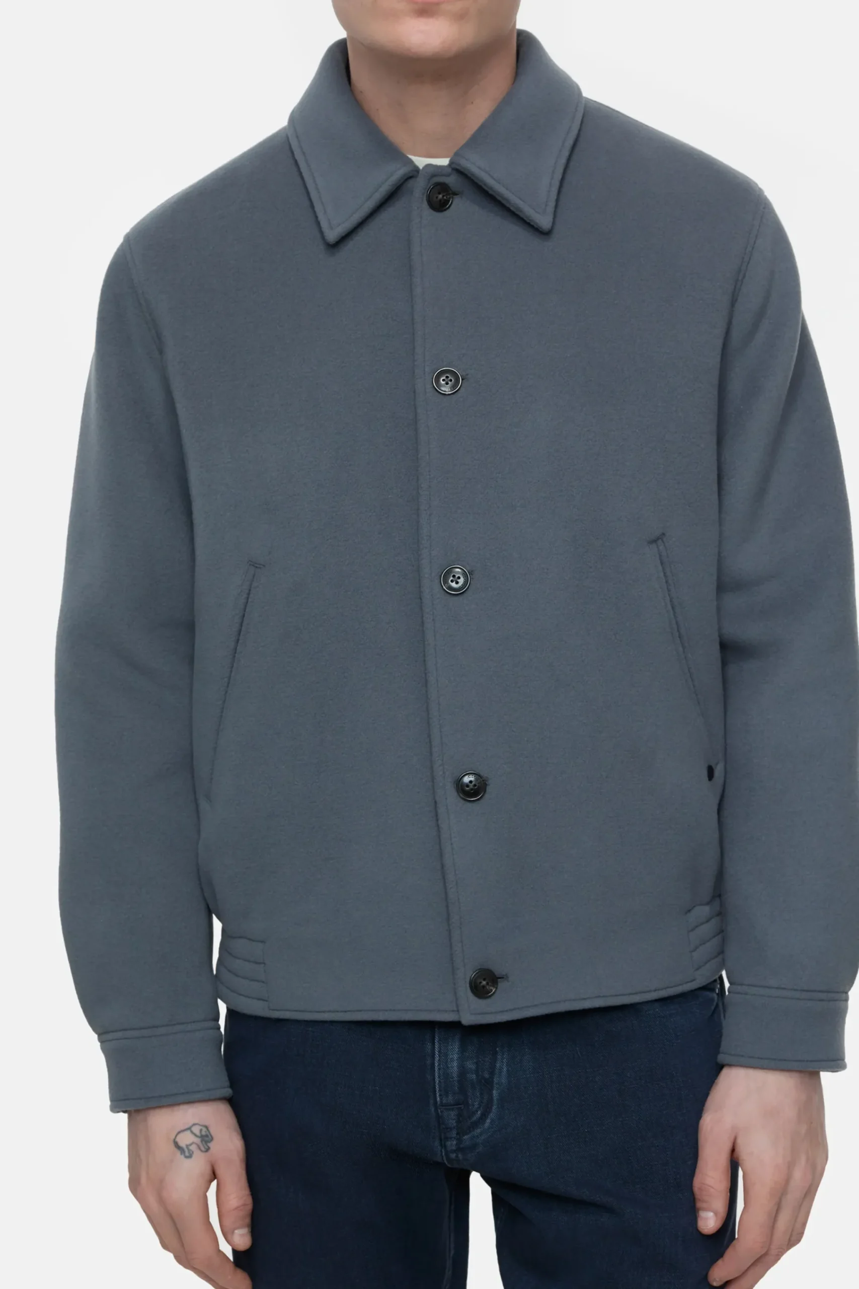 Closed Jacken & Mäntel*Blouson aus Schurwoll-Mix Washedstone