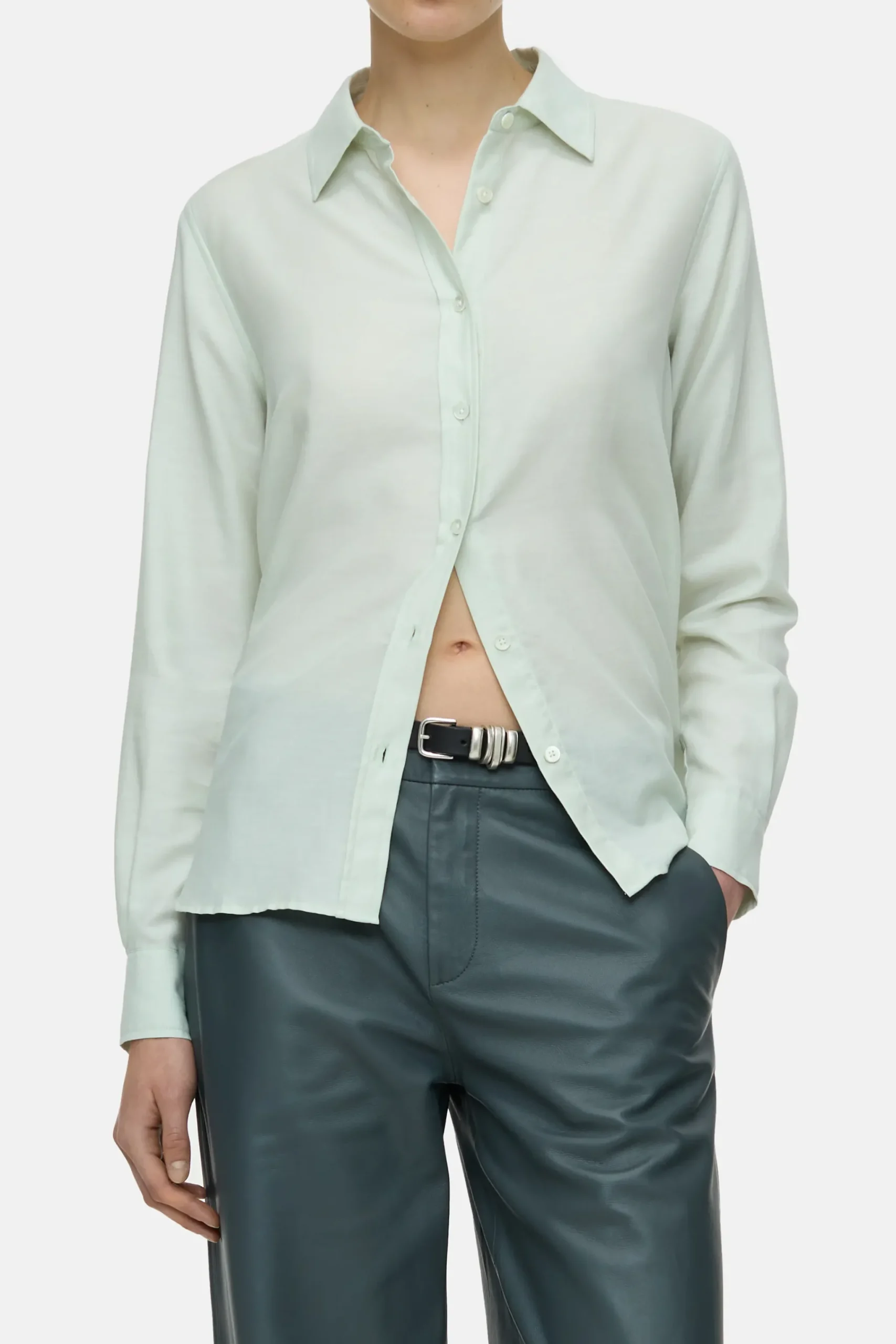 Closed Shirts & Blusen*Bluse aus Baumwoll-Kaschmir-Mix Giadagreen