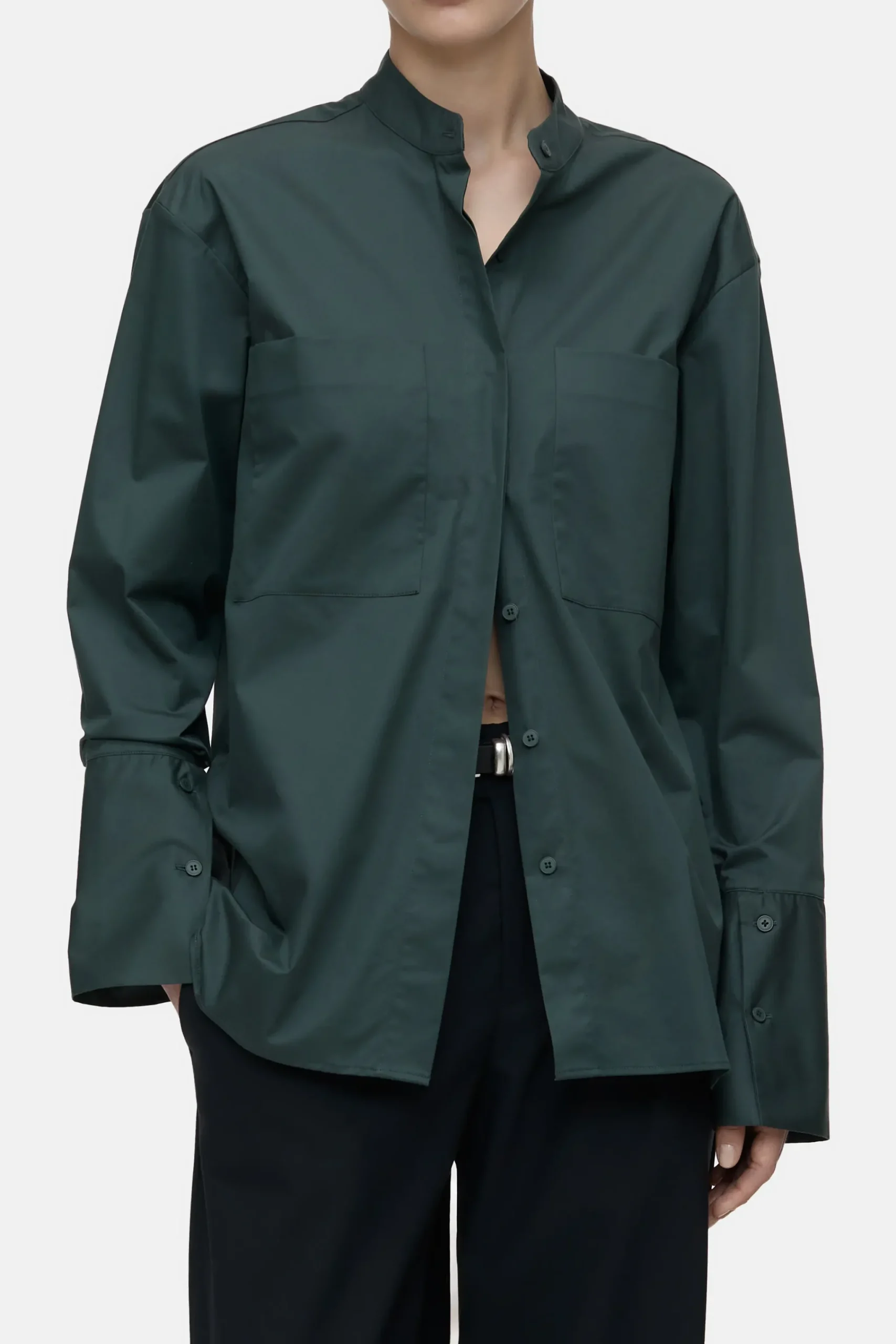 Closed Shirts & Blusen*Bluse aus Baumwoll-Mix Pinigreen