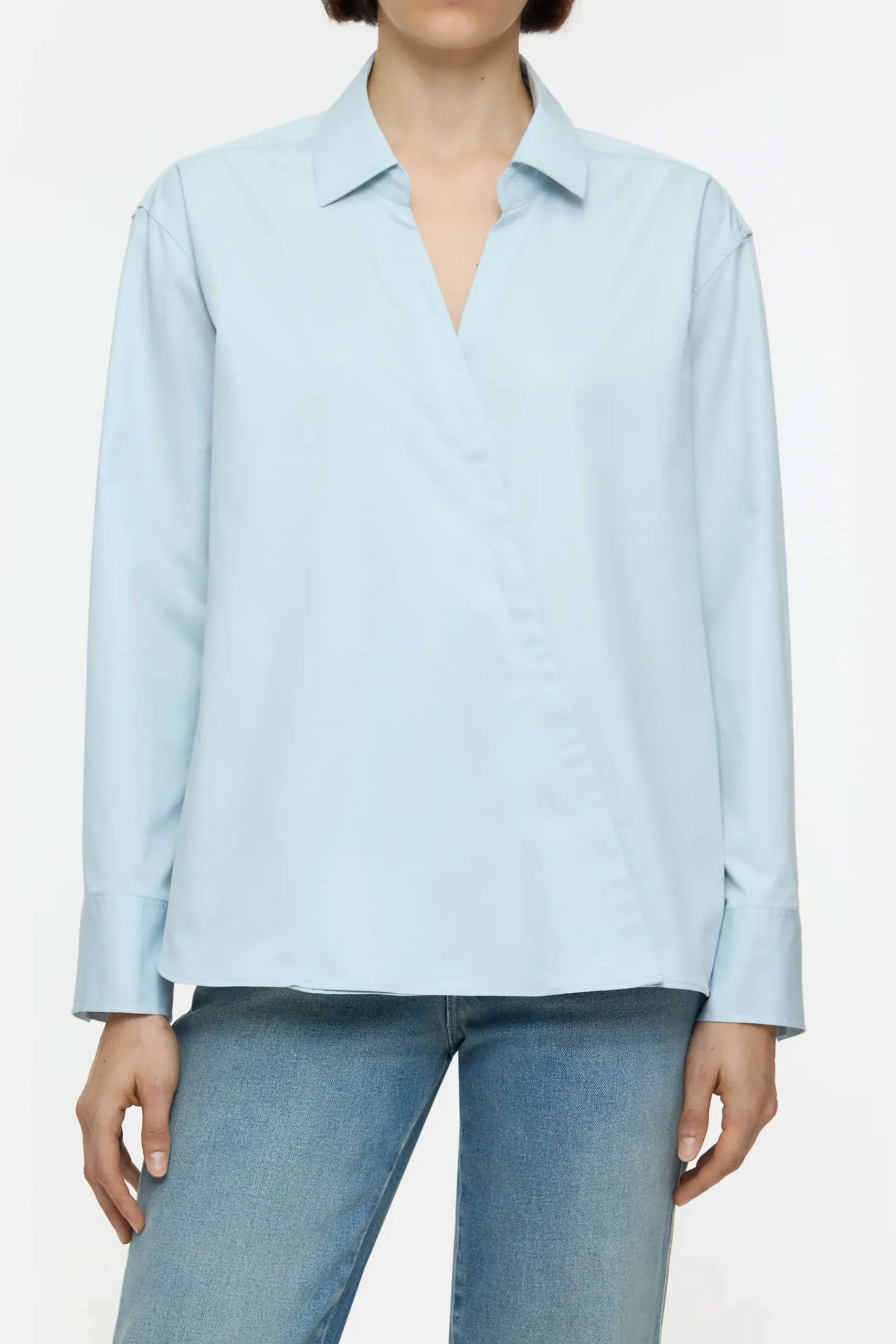 Closed Shirts & Blusen*Bluse aus Baumwoll-Popeline Lightskyblue