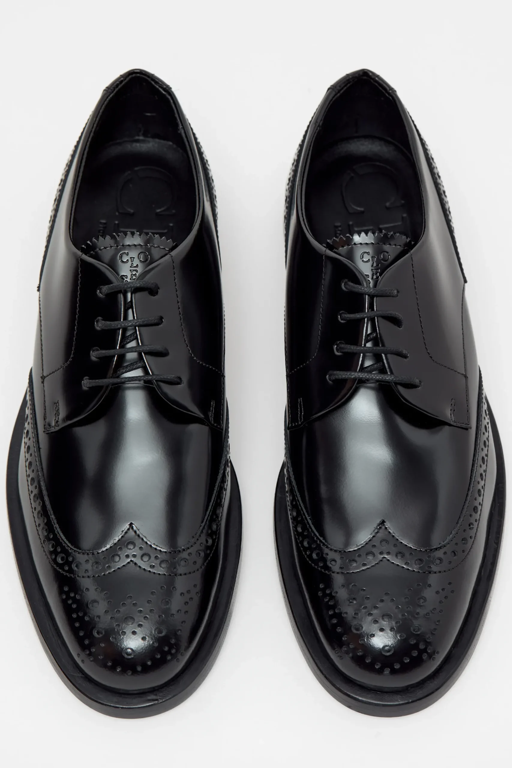 Closed Lederschuhe*Brogues Black