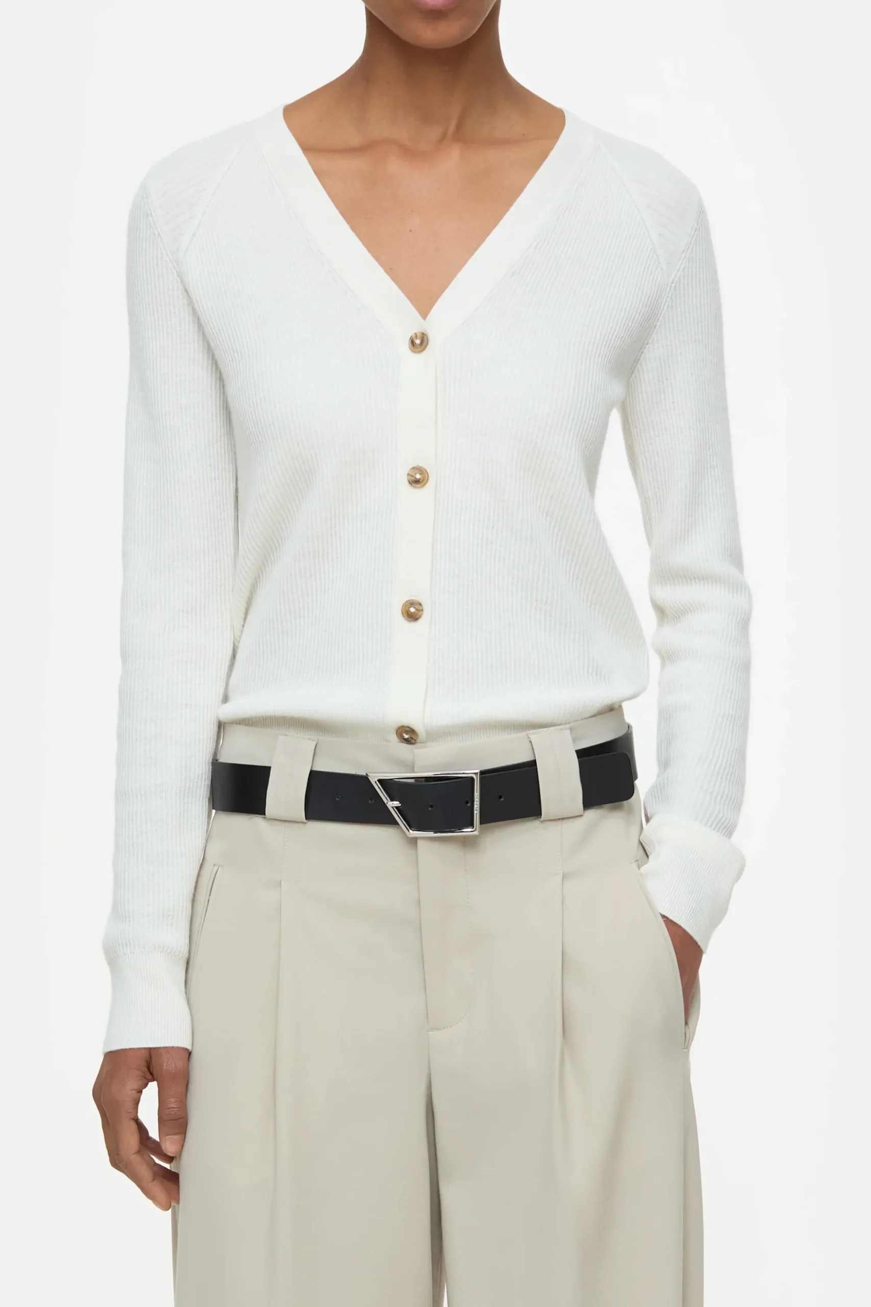 Closed Strick*Cardigan aus Kaschmir-Mix Ivory