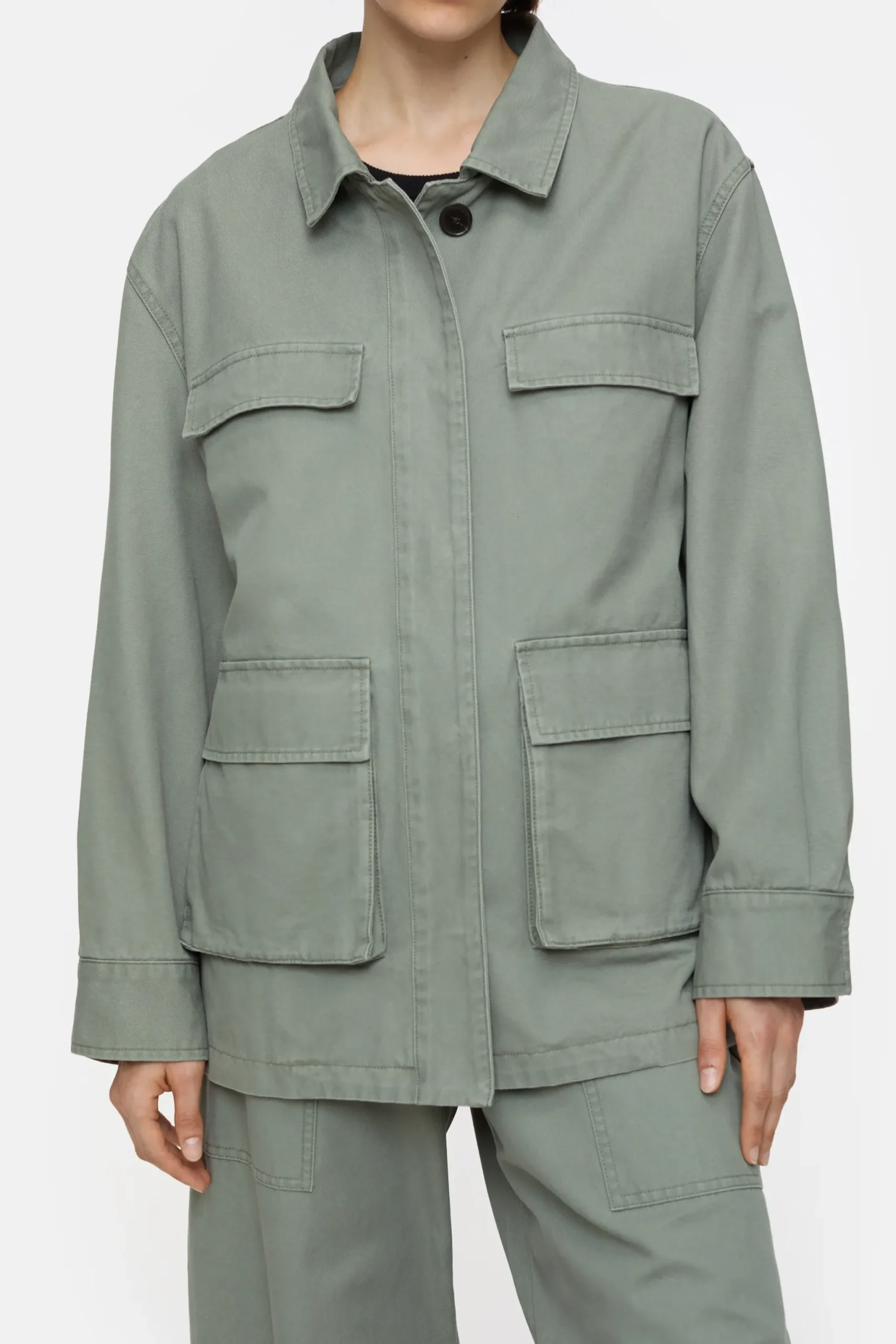 Closed Jacken & Mäntel*Cargo-Jacke aus Baumwolle Fadedgreen