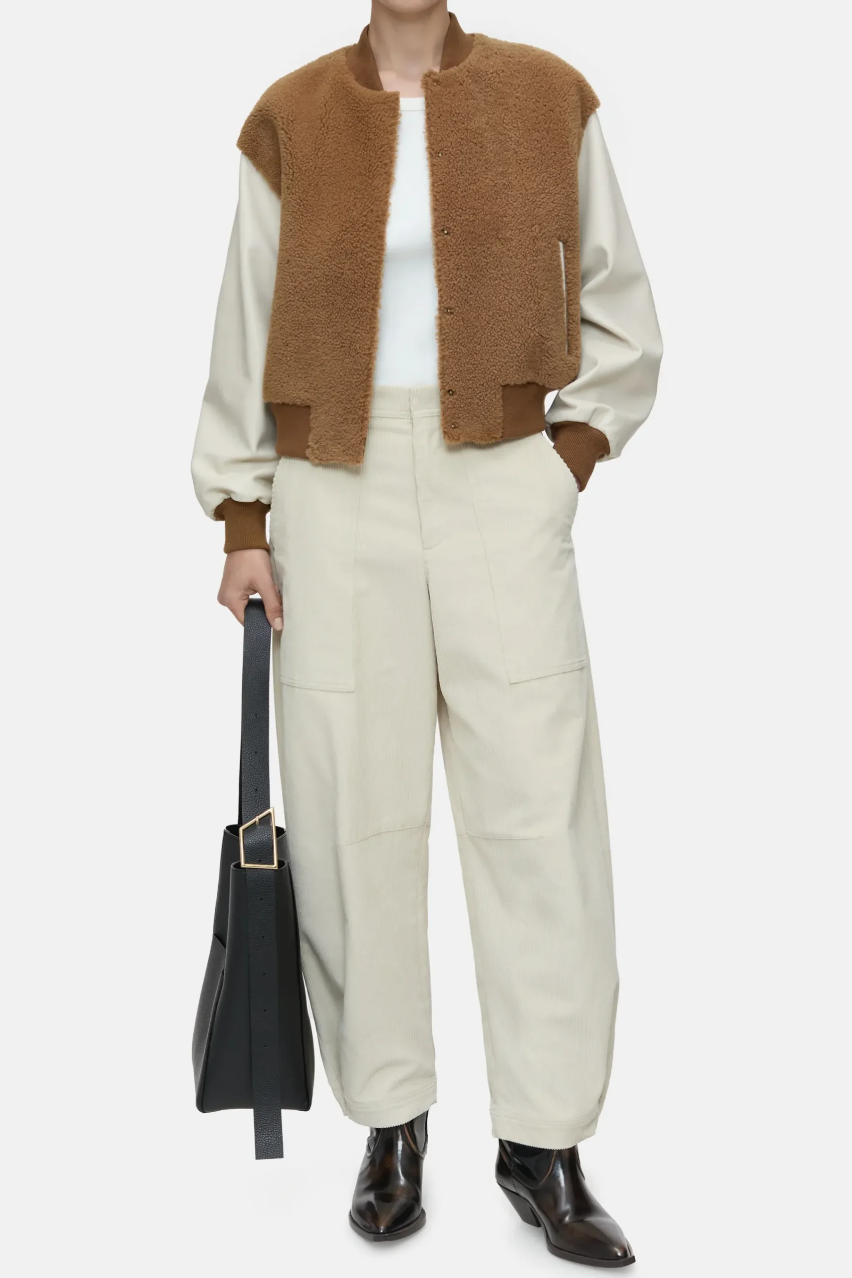 Closed Jacken & Mäntel*Collegejacke aus Leder Biscottibrown