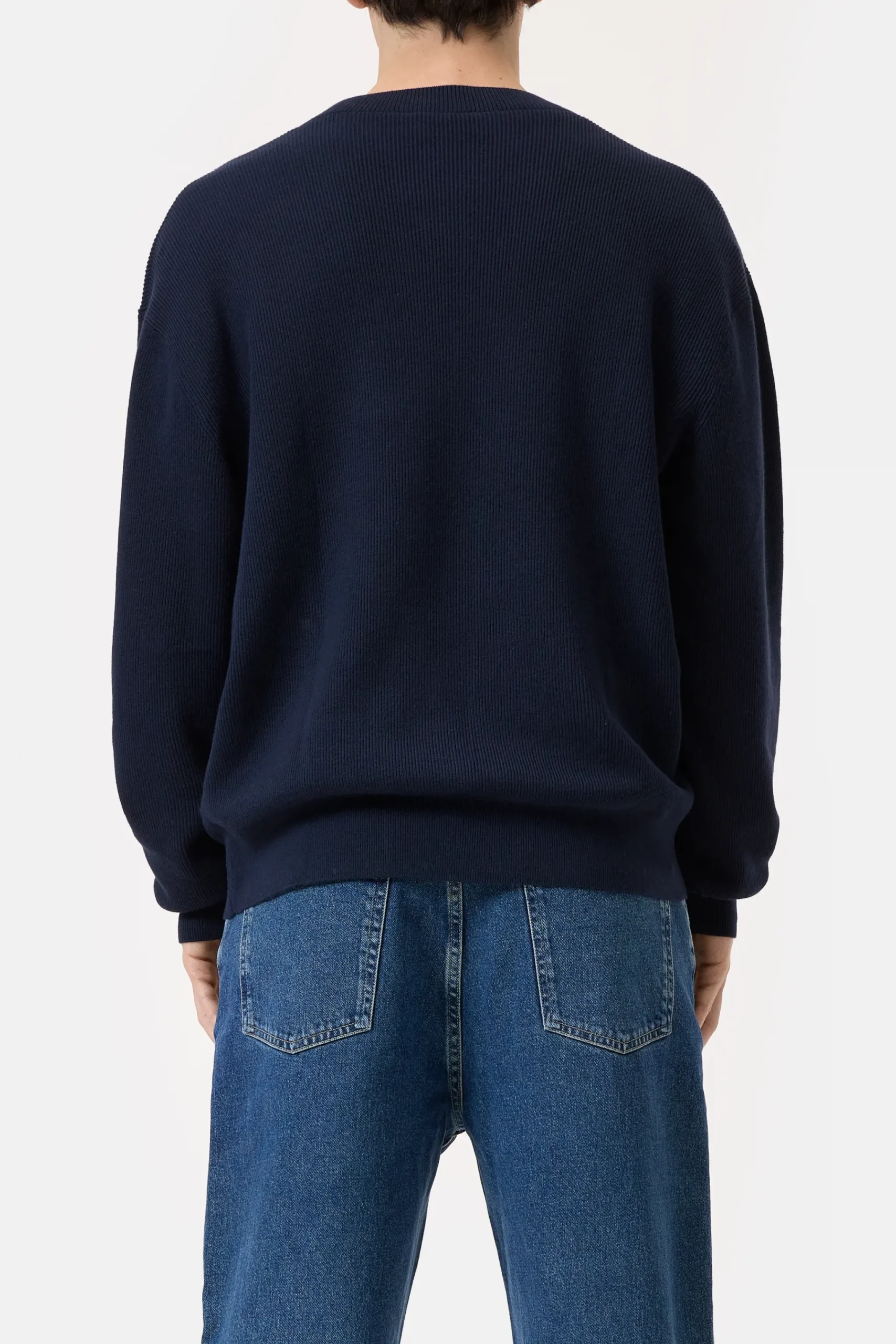 Closed Strick*Feinstrick mit V-Ausschnitt Darknight