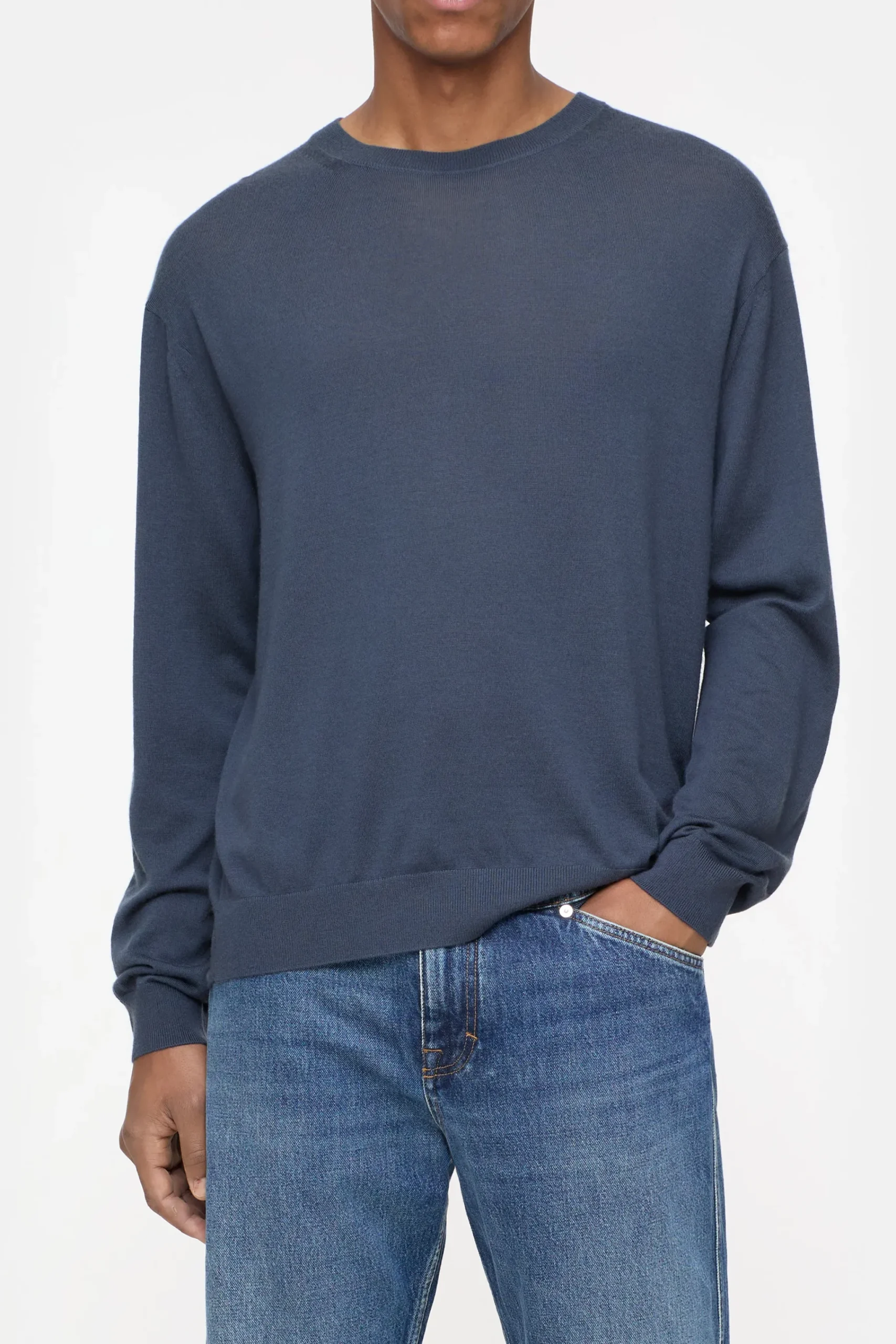 Closed Strick*Feinstrickpulllover aus Woll-Mix Smokeyblue