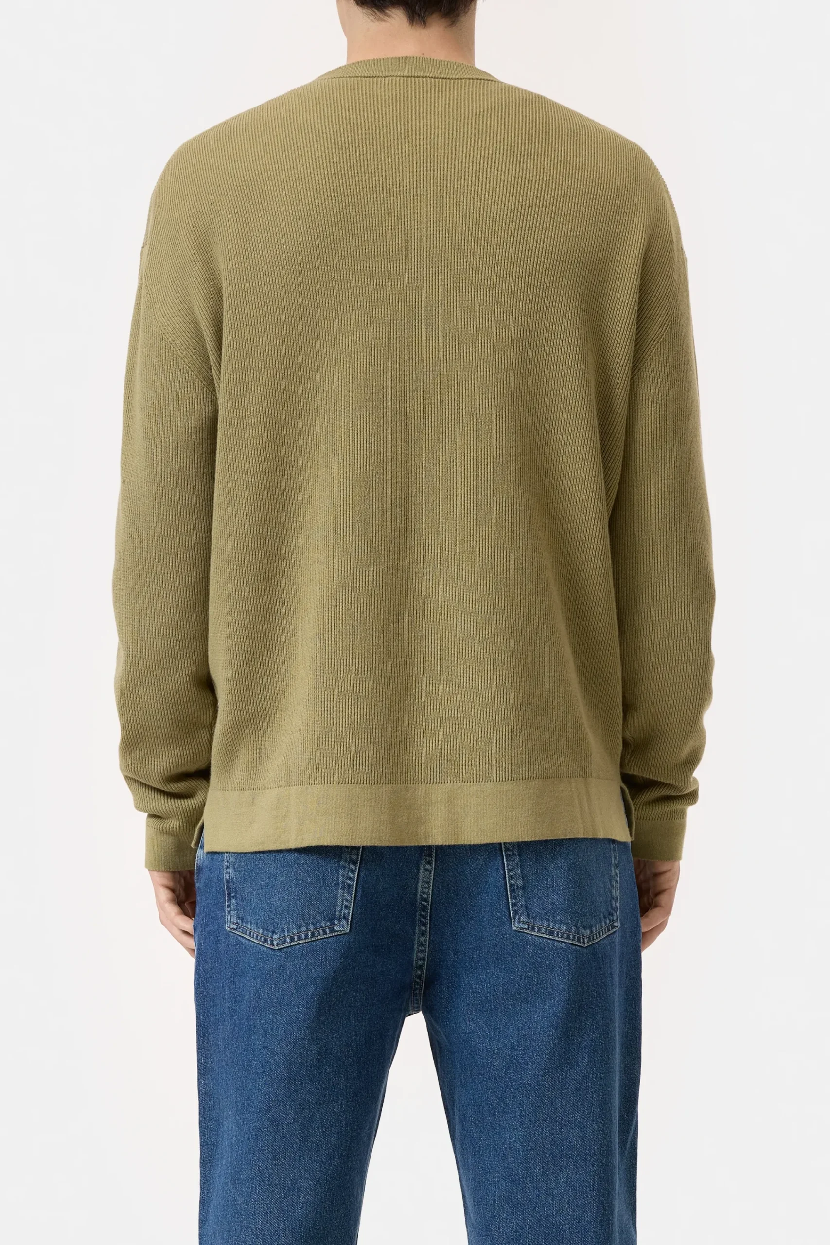 Closed Strick*Feinstrickpullover aus Baumwoll-Mix Herbalgreen