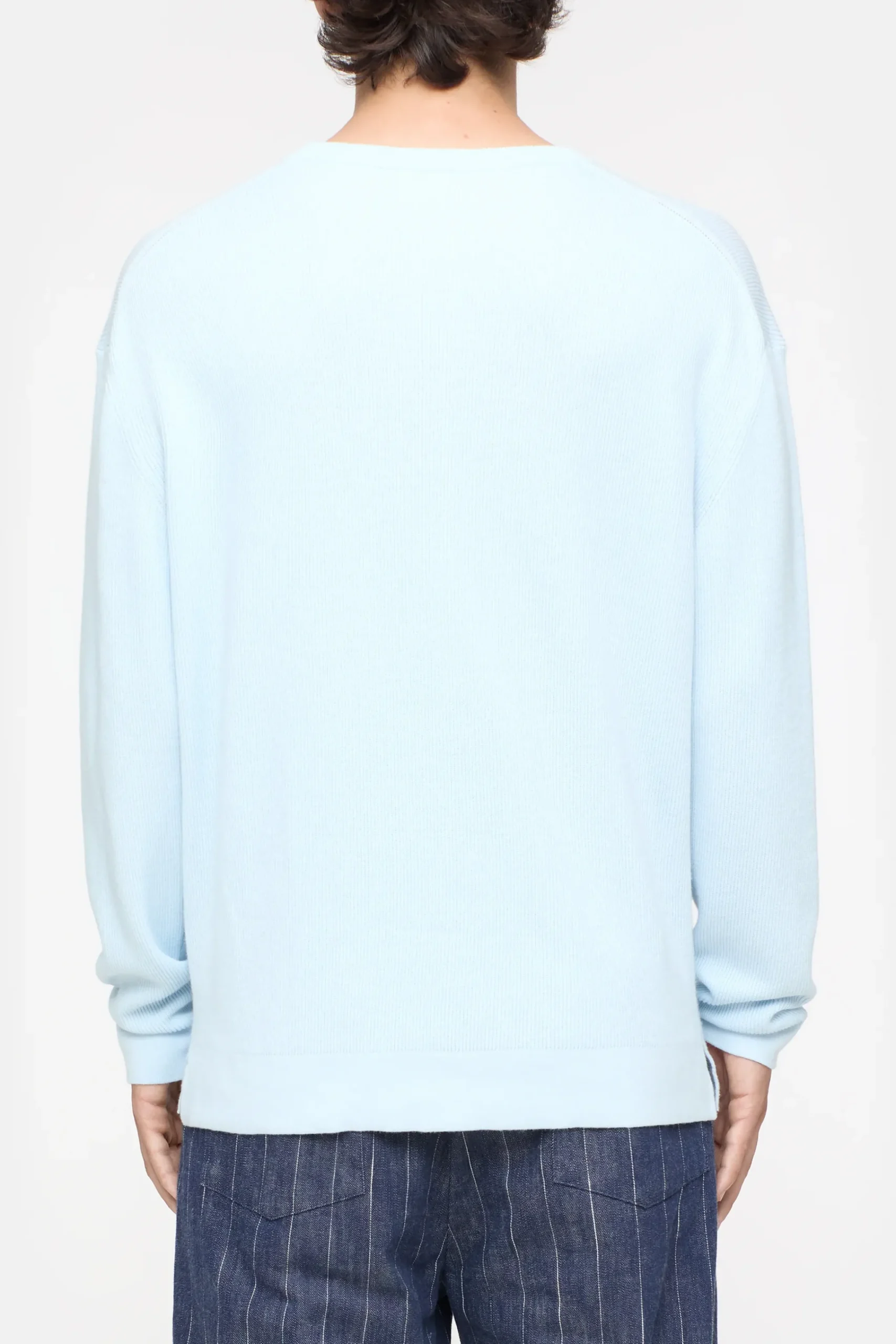 Closed Strick*Feinstrickpullover aus Baumwoll-Mix Lightskyblue