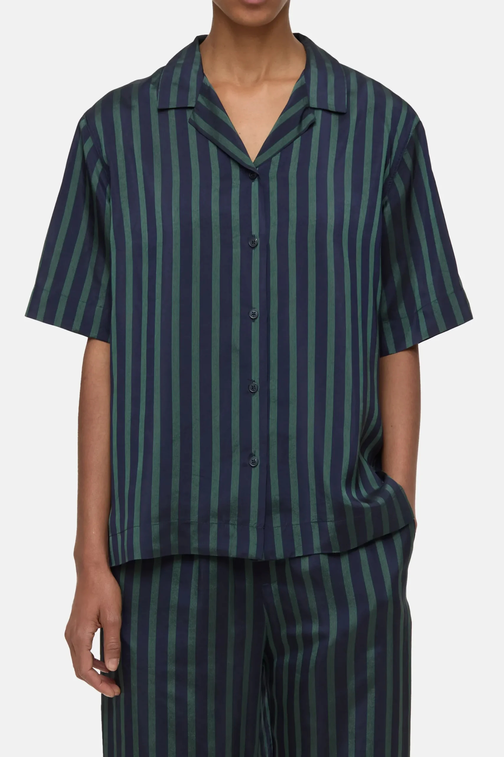 Closed Shirts & Blusen*Gestreifte Hemdbluse Spaceblue