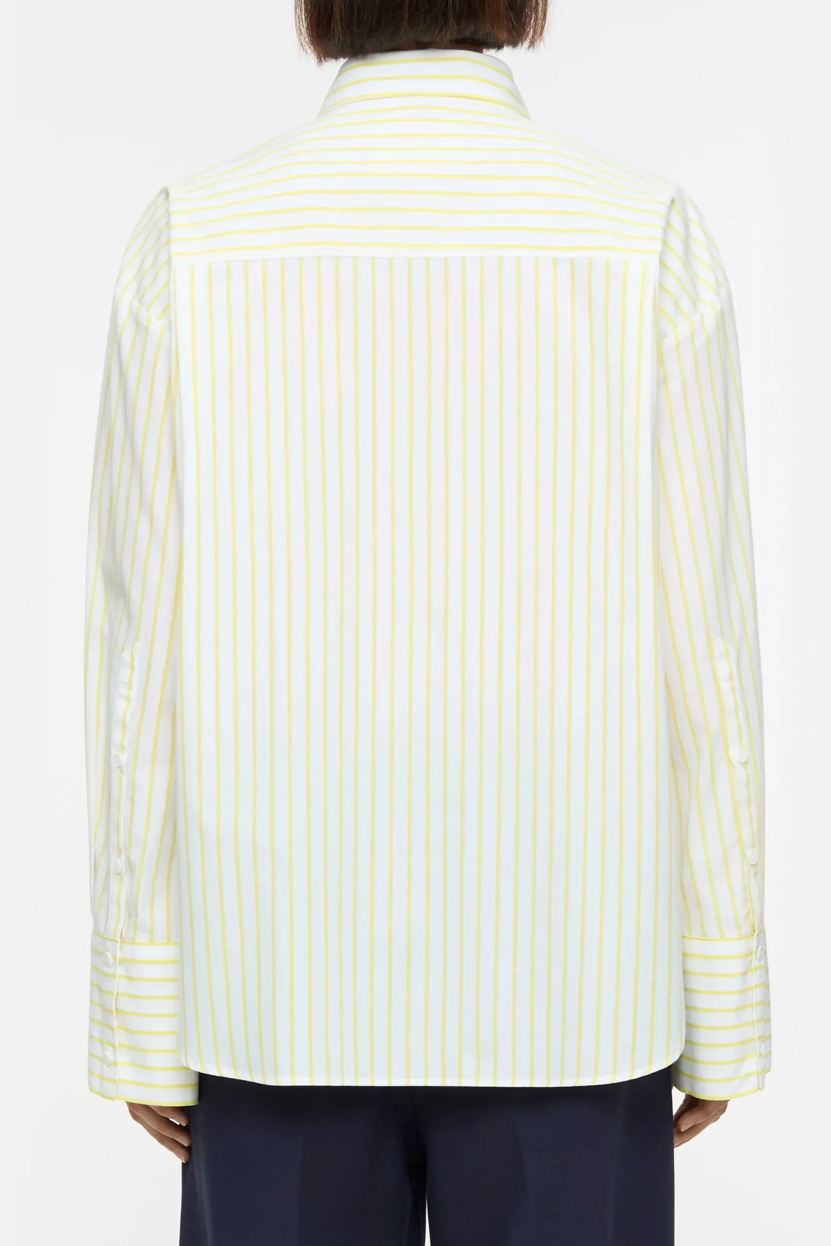 Closed Shirts & Blusen*Gestreifte Hemdbluse aus Baumwolle Lemonyellow