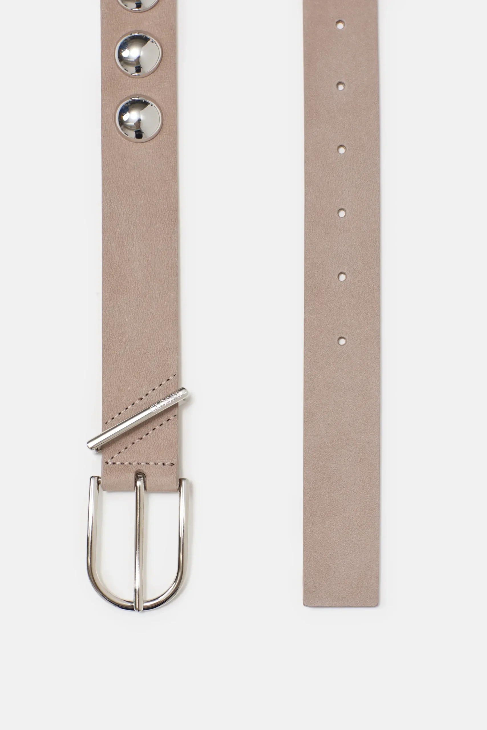 Closed Gürtel*Gürtel aus Leder mit Nieten Darkchinobeige