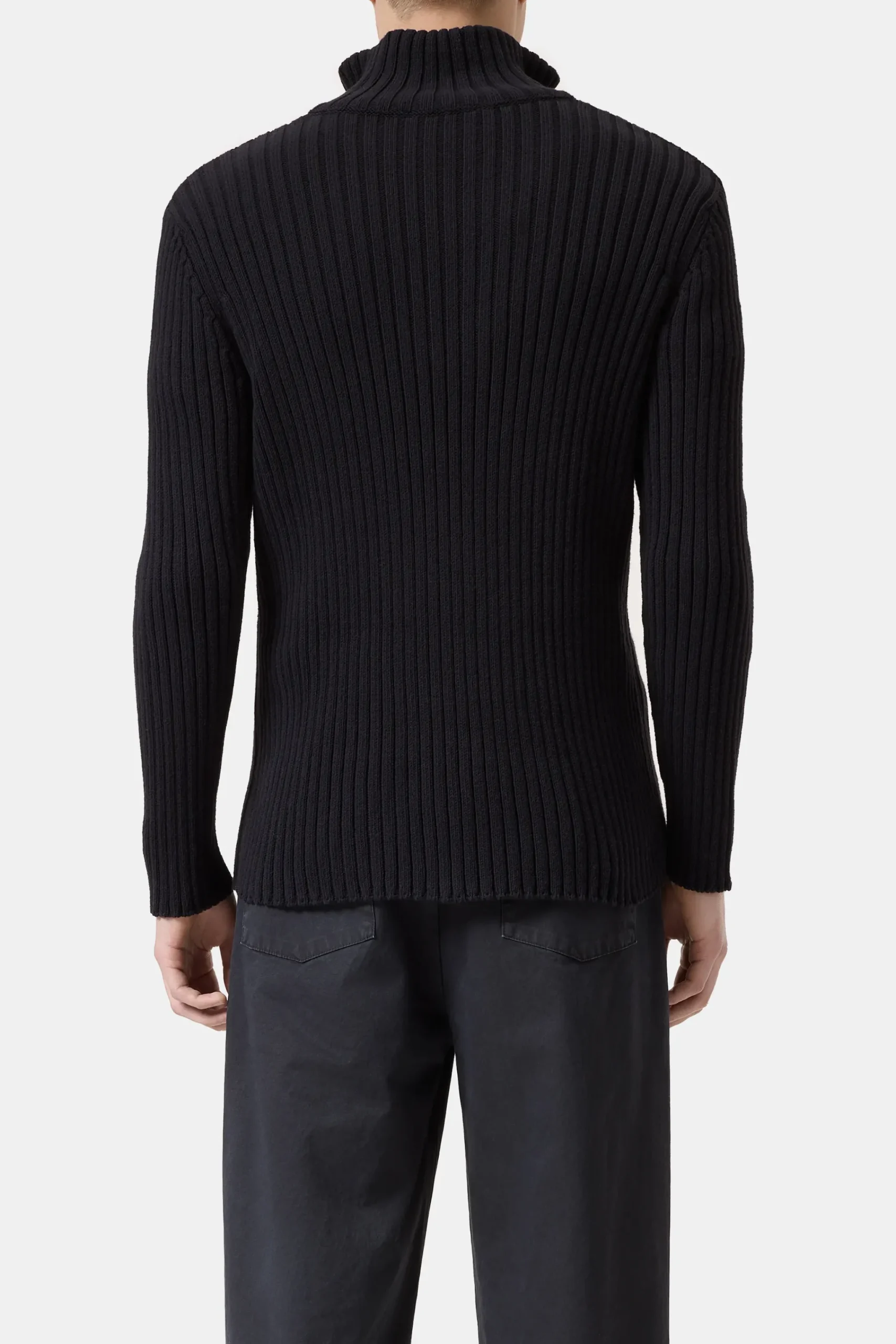 Closed Strick*Half-Zip-Pullover aus Baumwoll-Mix Black