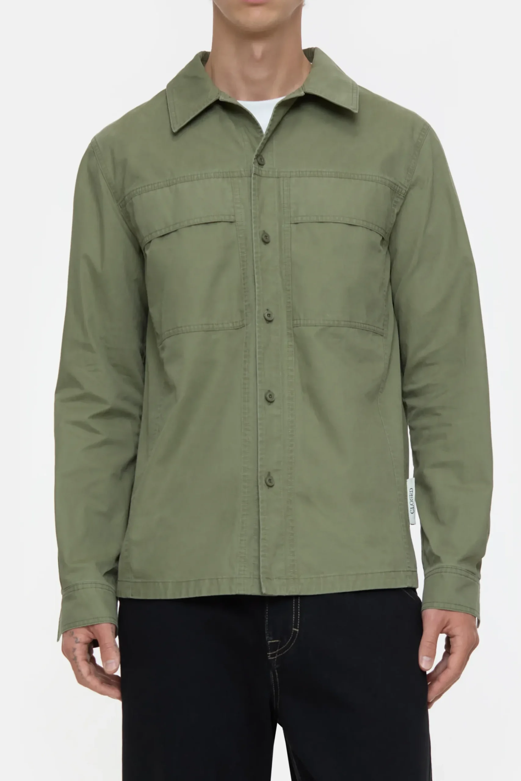 Closed Hemden*Hemd aus Baumwoll-Popeline Olivegreen