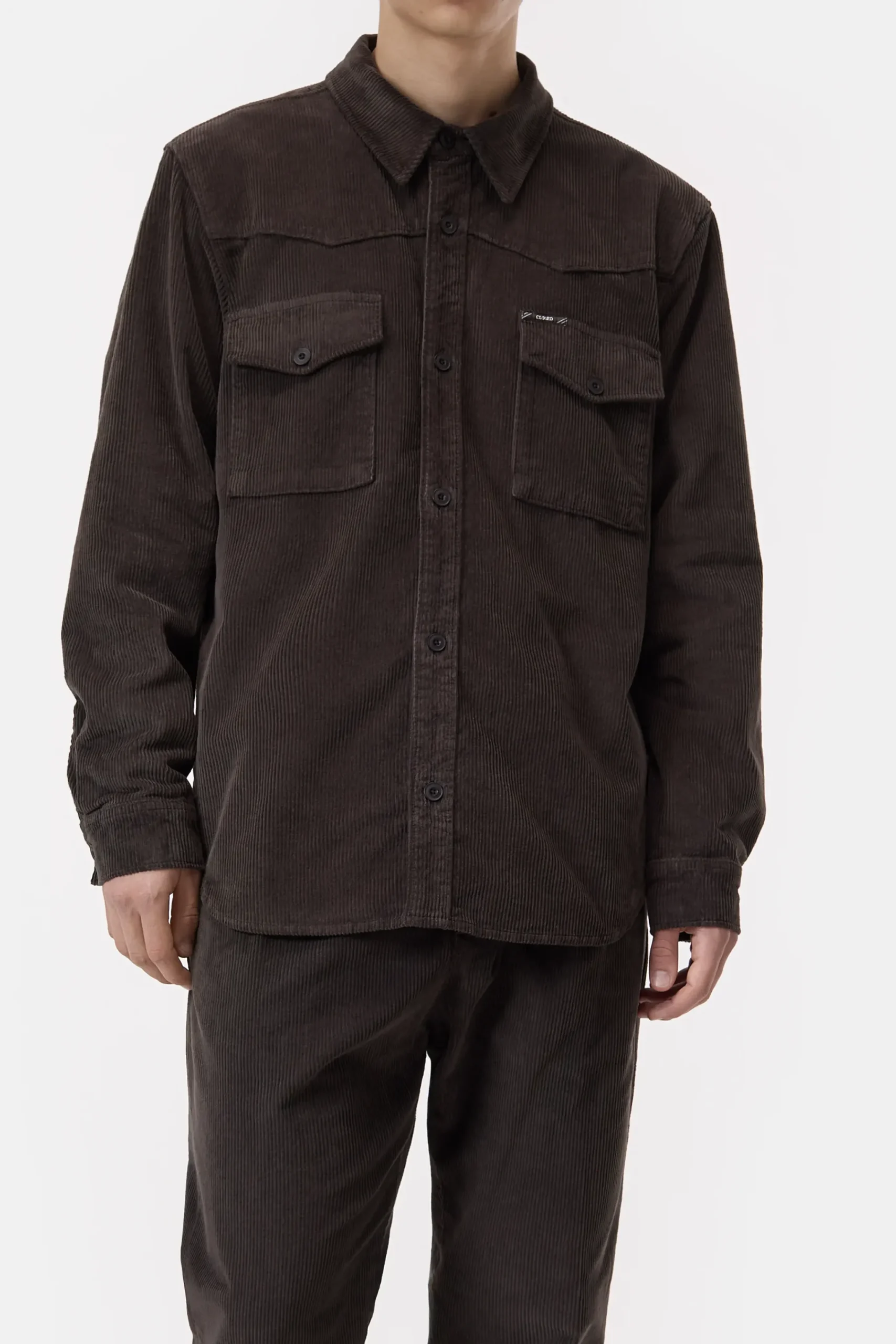 Closed Hemden*Hemd aus Cord Ebony