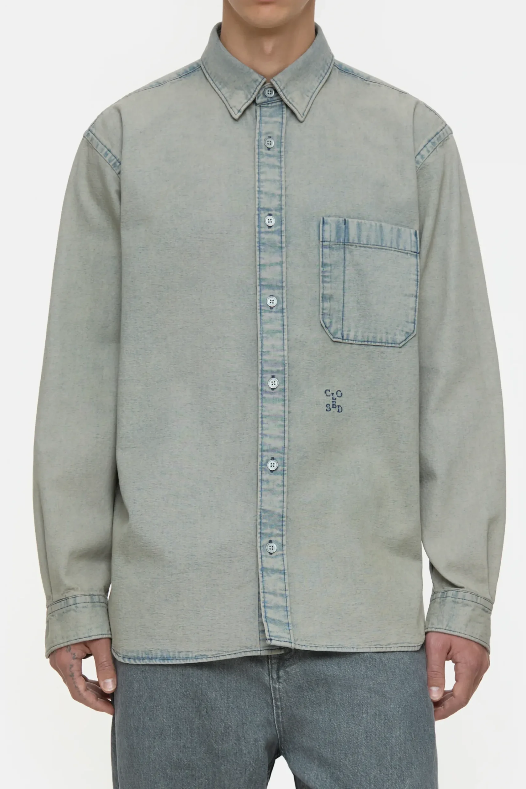 Closed Hemden*Hemd aus Denim Lightblue