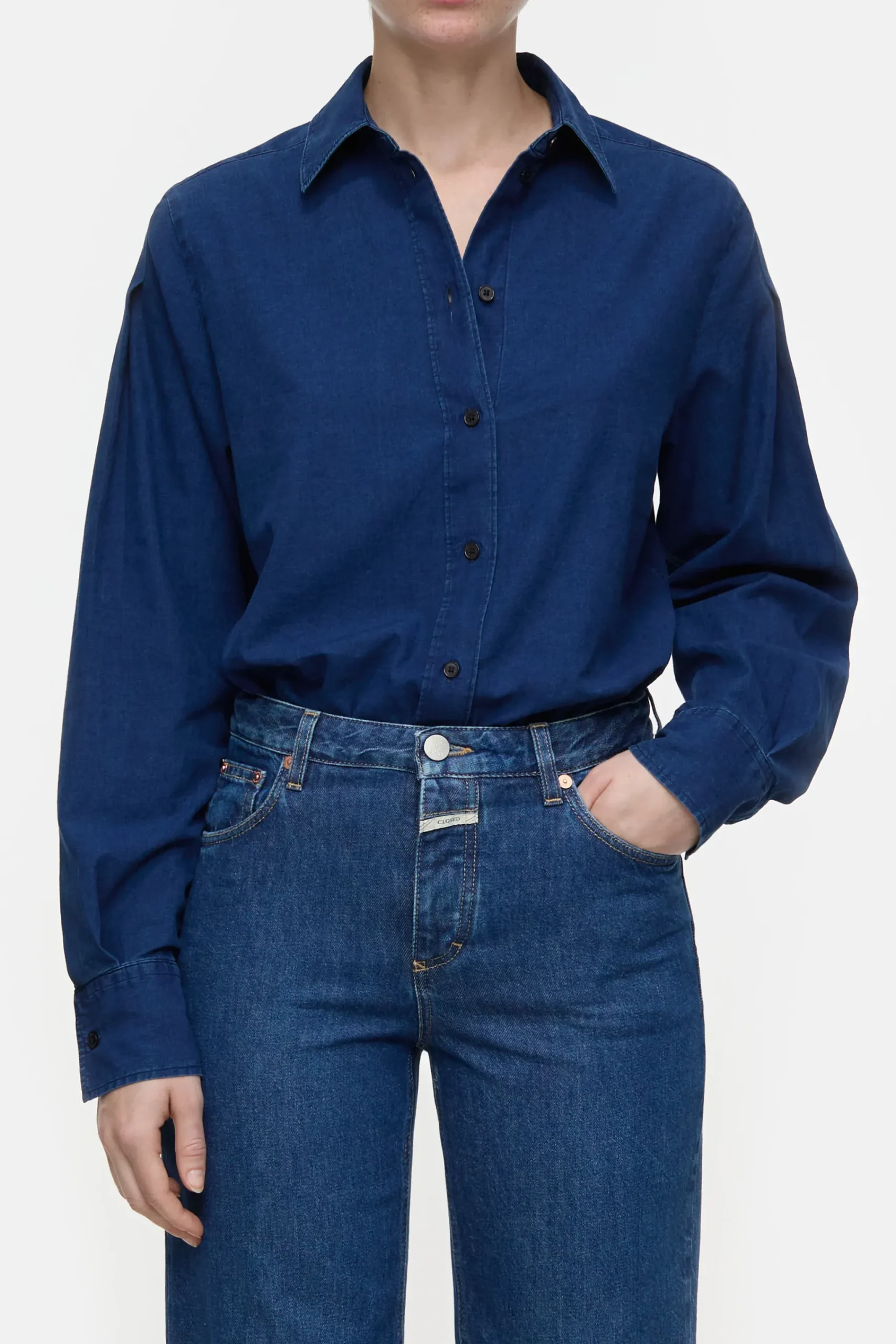 Closed Shirts & Blusen*Hemdbluse aus Baumwolle Darkblue