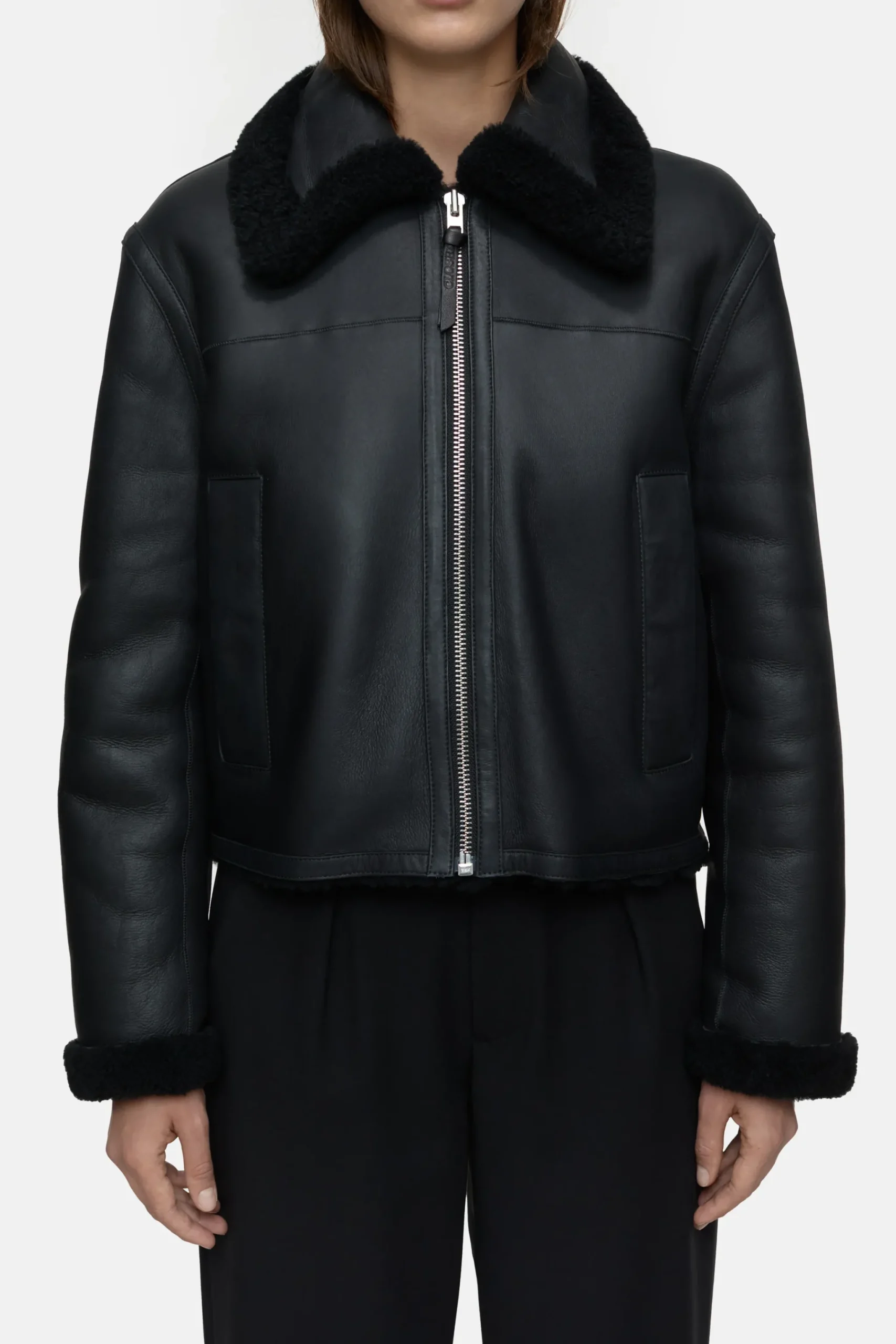 Closed Jacken & Mäntel*Jacke aus Lammfell Black