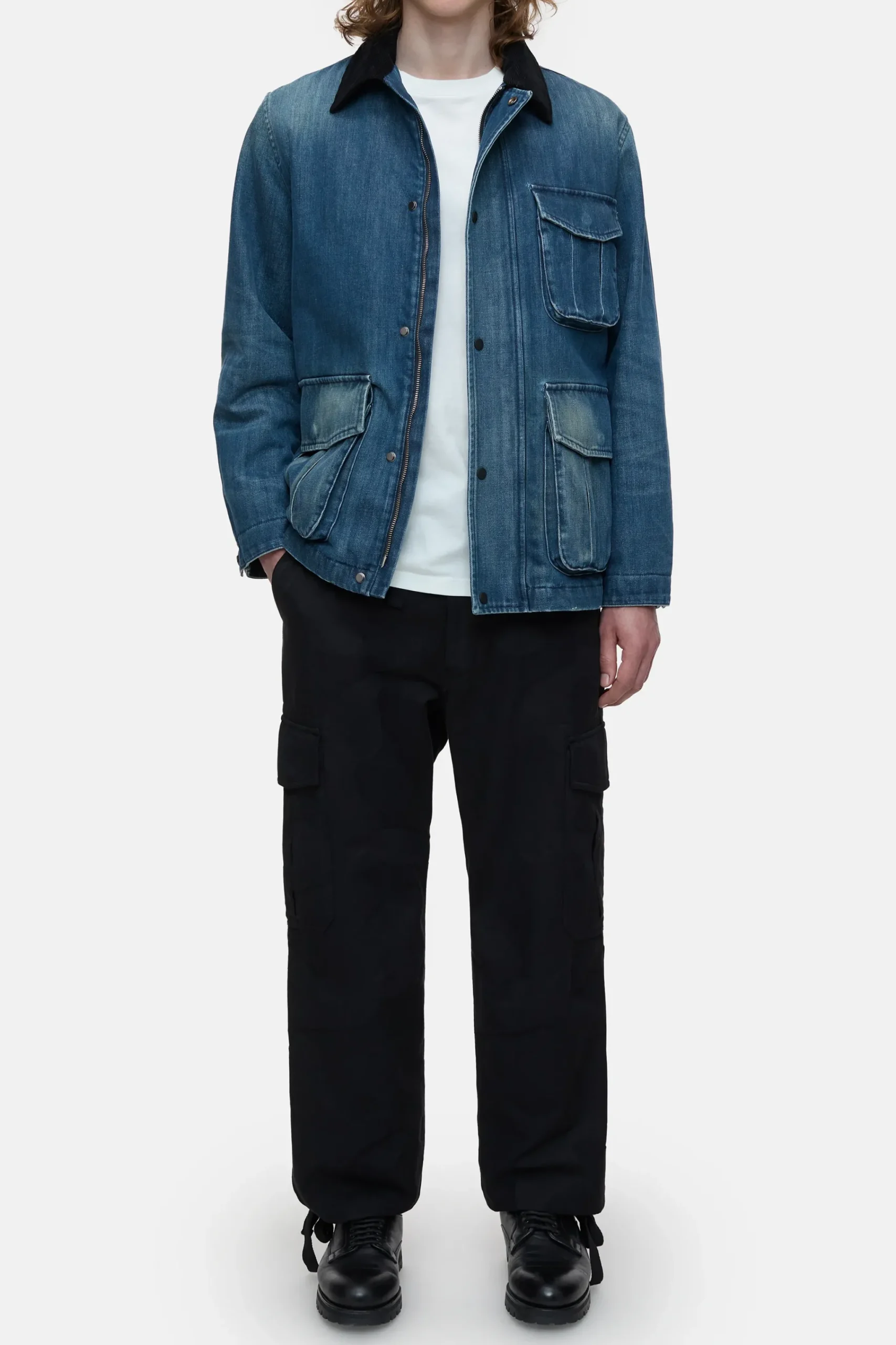 Closed Jacken & Mäntel*Jeansjacke mit Cordkragen Darkblue