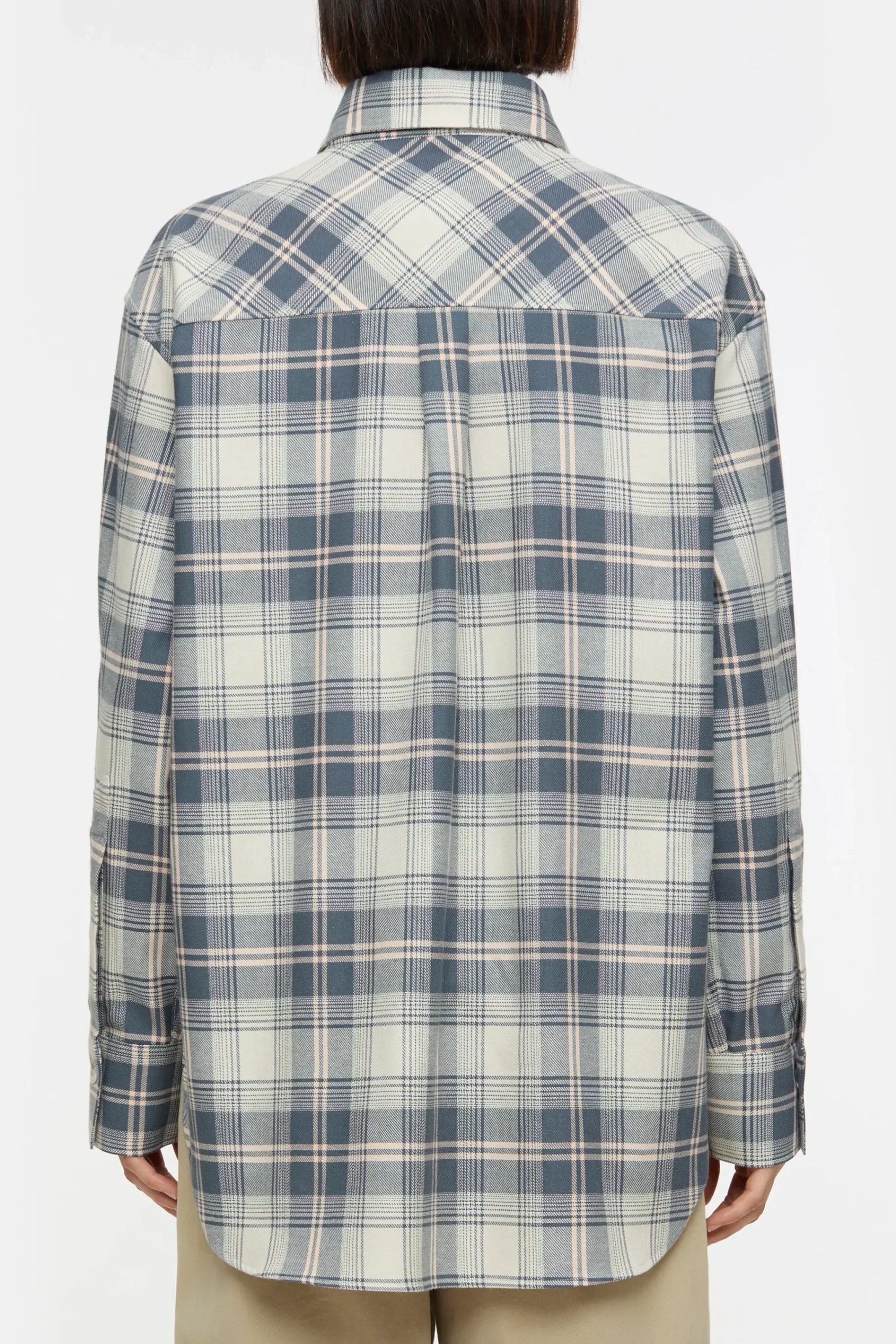 Closed Shirts & Blusen*Karierte Hemdbluse aus Baumwolle Graphiteblue