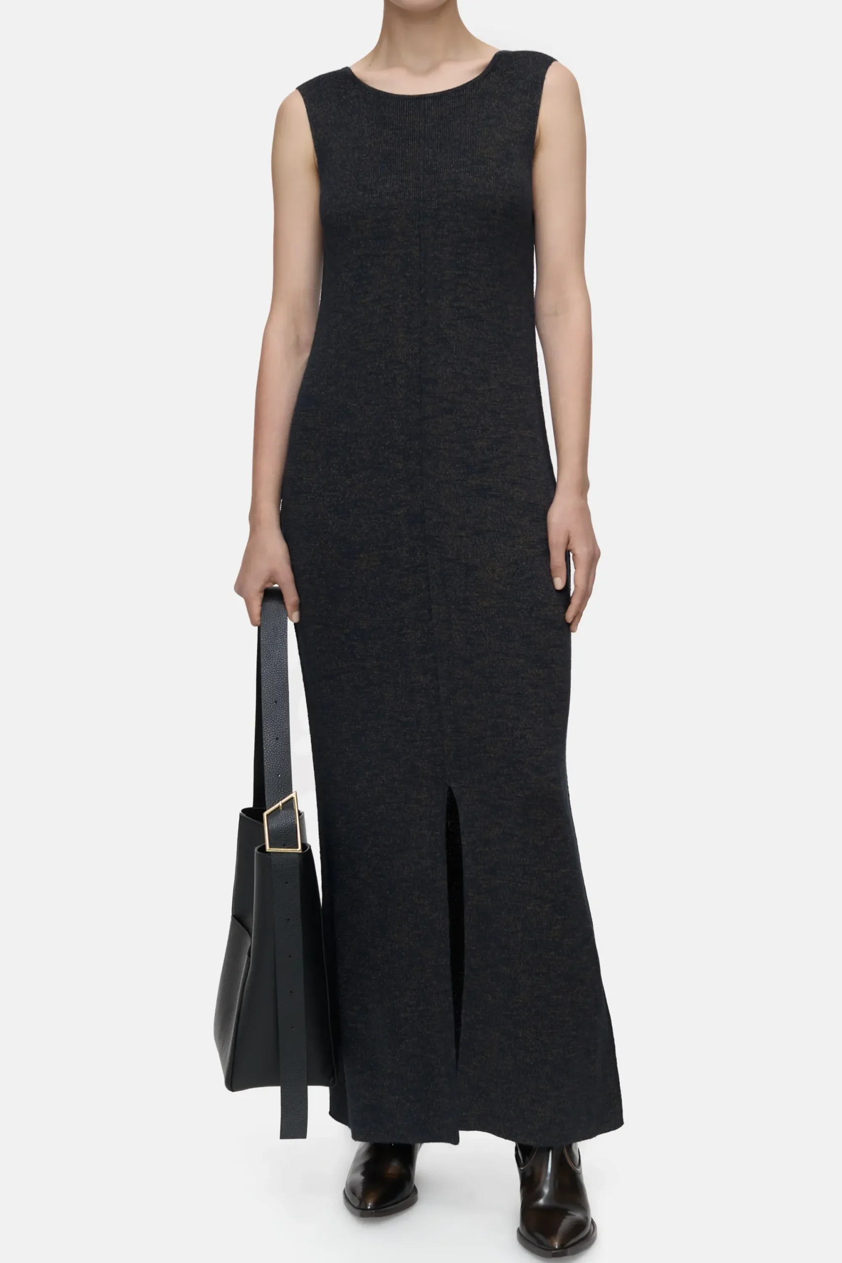 Closed Kleider*Kleid aus Rippstrick Smokeyblue