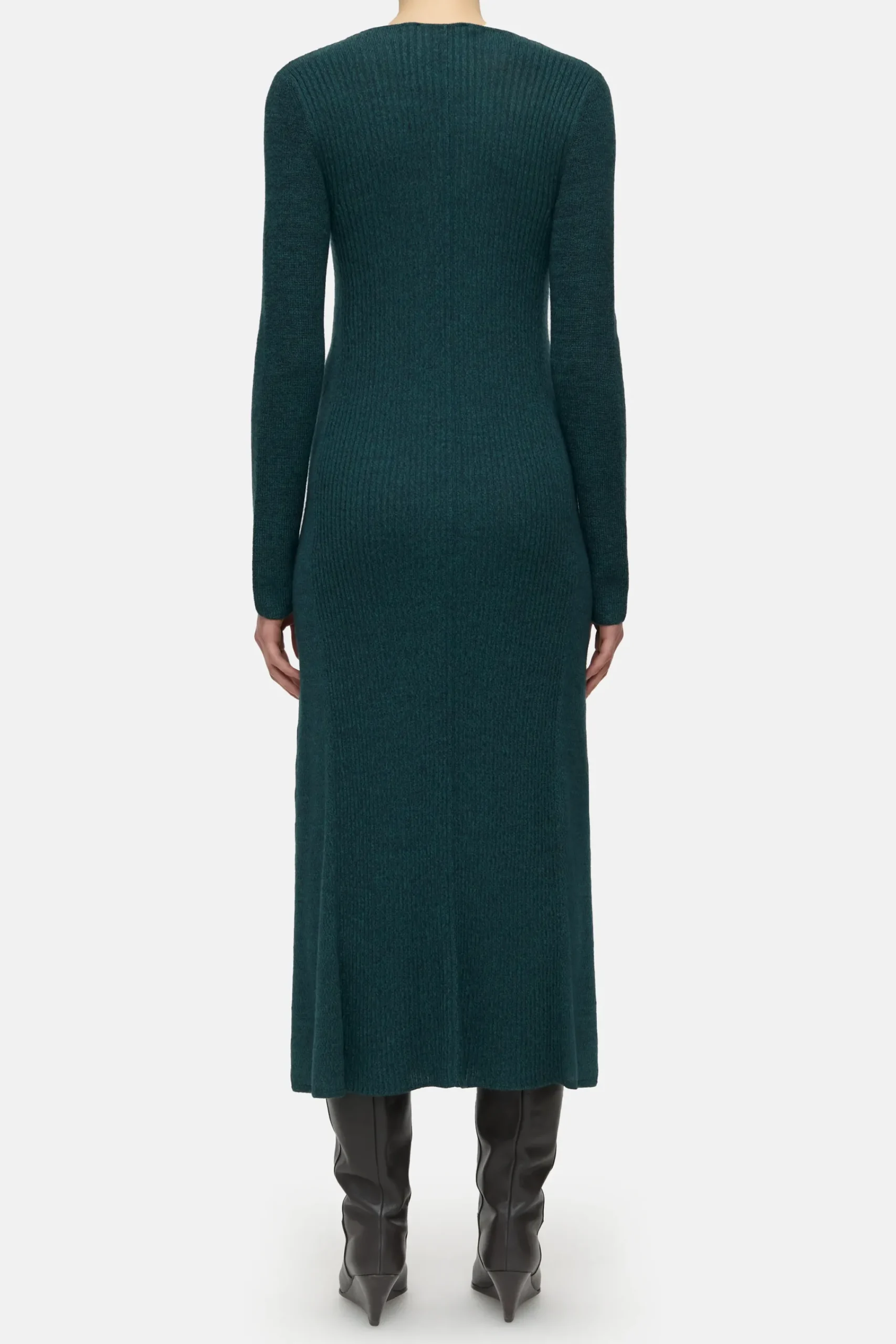 Closed Kleider*Kleid aus Rippstrick Pinigreen