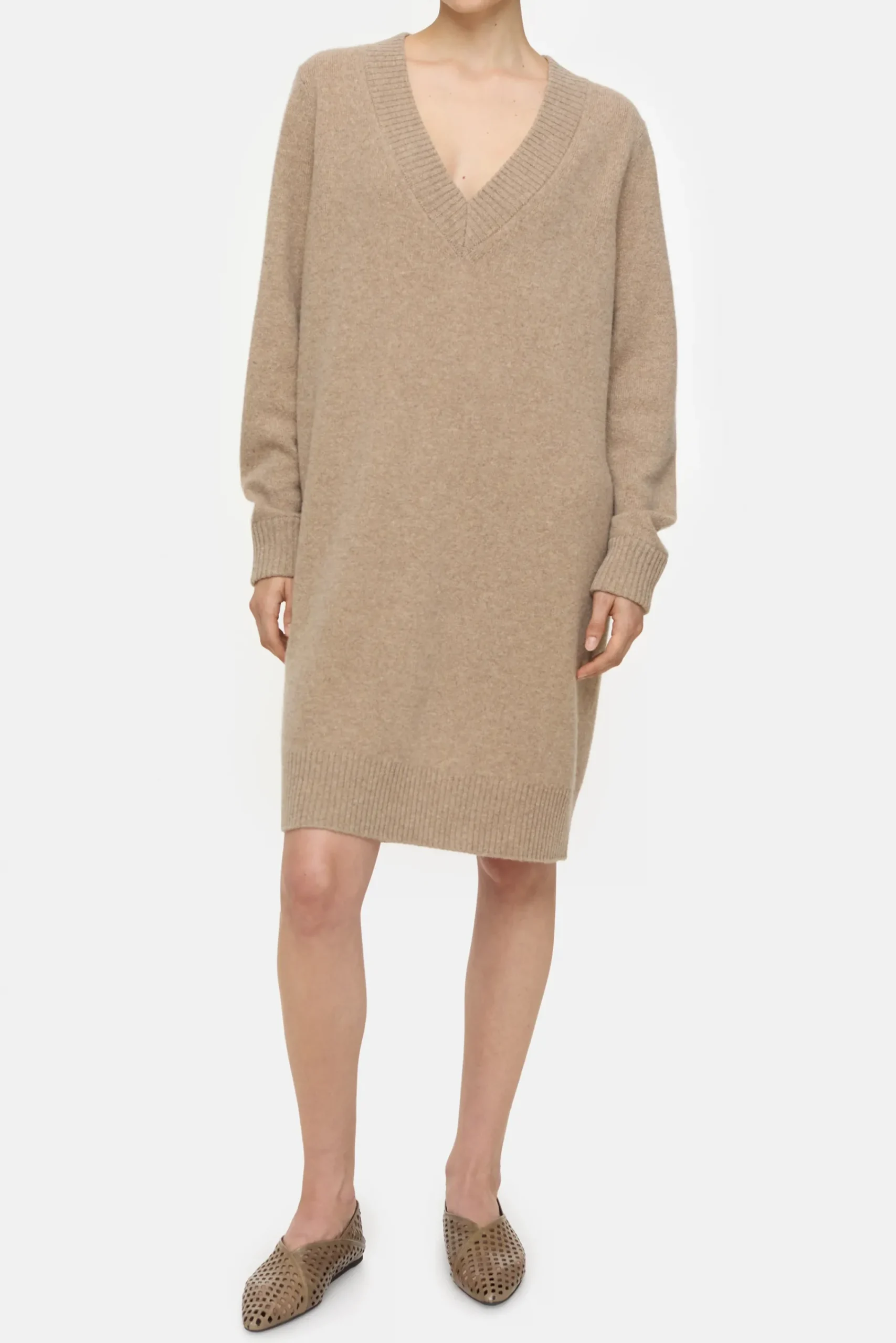 Closed Kleider*Kleid aus Wolle Darkchinobeige