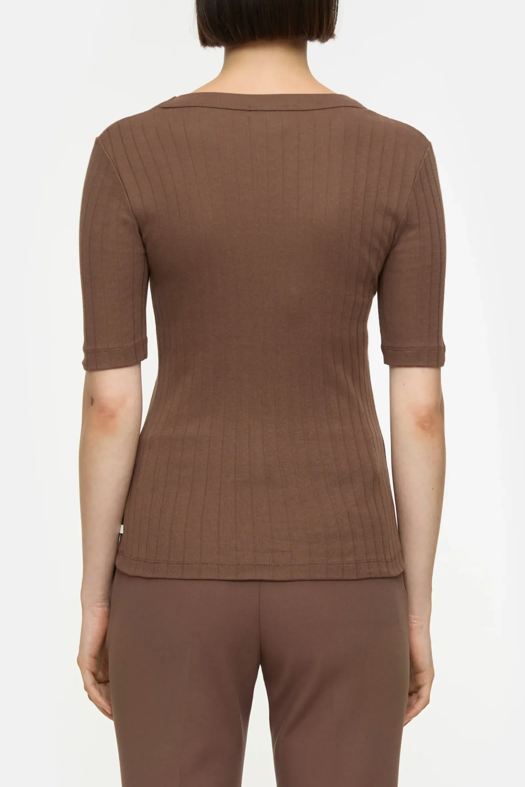 Closed T-shirts*Kurzarmshirt aus Baumwoll-Mix Cacaobrown