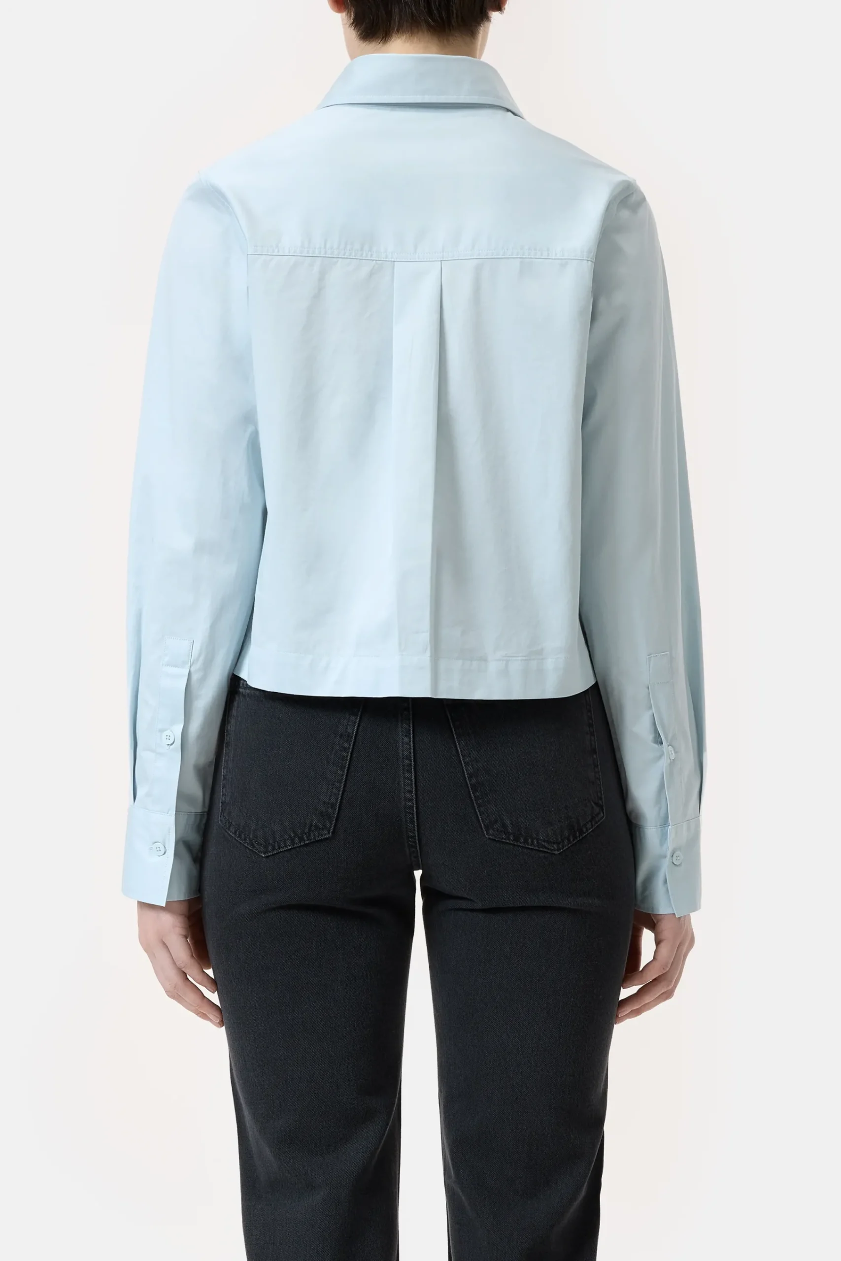 Closed Shirts & Blusen*Kurze Bluse aus Baumwoll-Popeline Lightskyblue