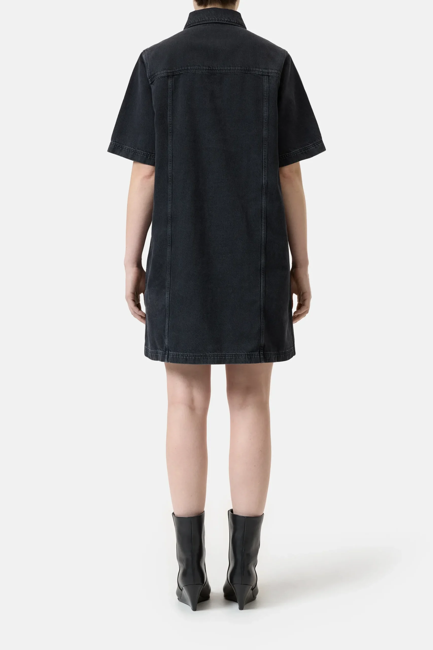 Closed Kleider*Kurzes Jeanskleid Darkgrey
