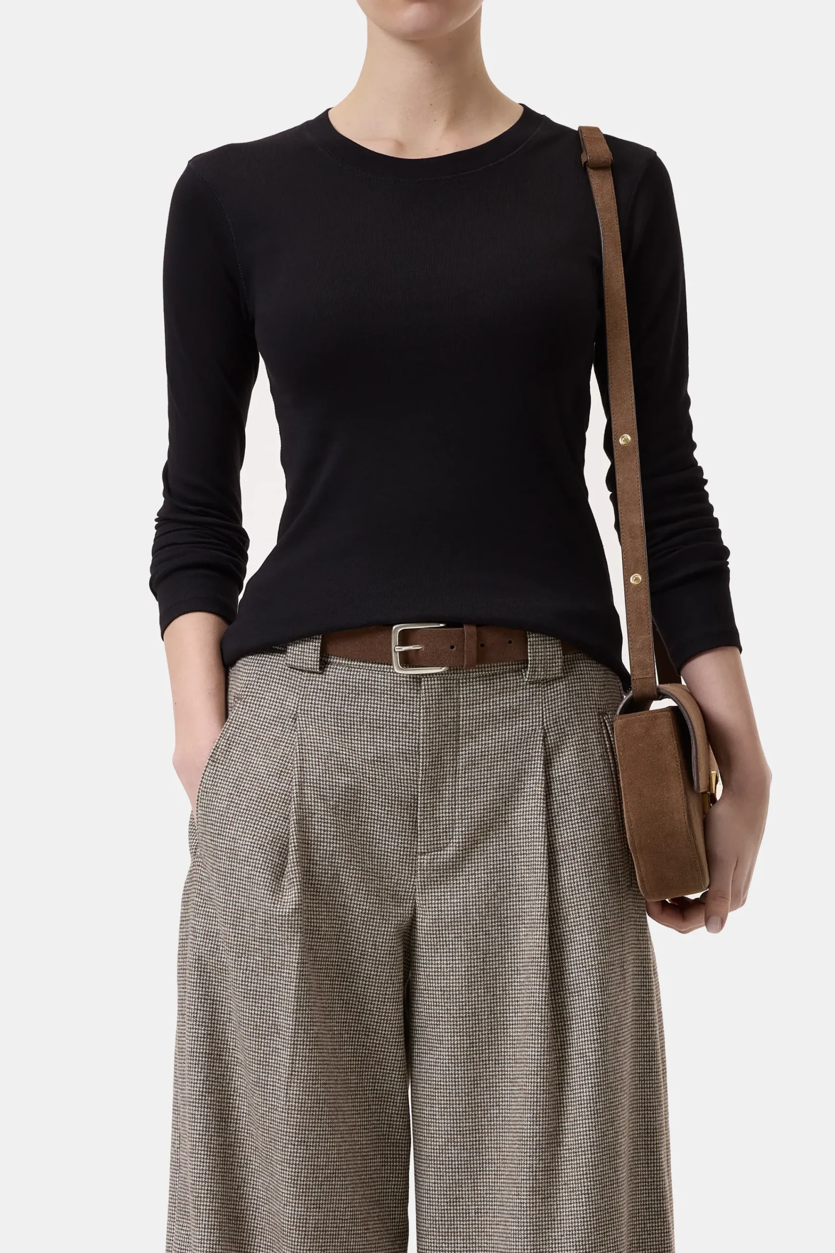 Closed T-shirts*Langarmshirt aus Baumwoll-Mix Black