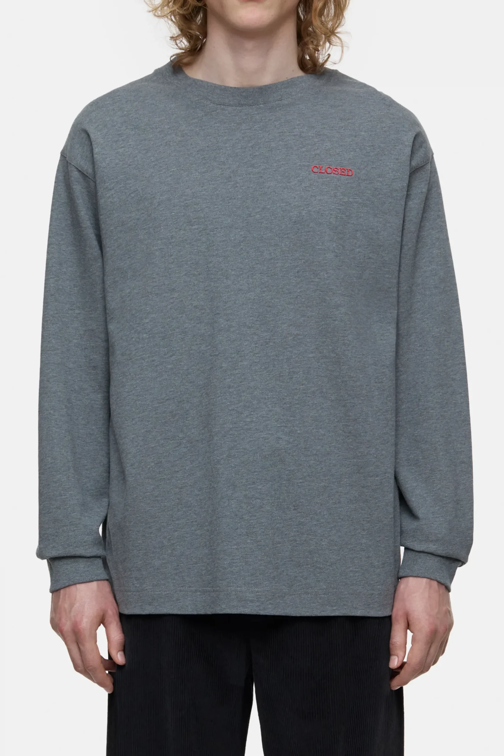Closed T-shirts*Langarmshirt aus Bio-Baumwolle Darkgreymelange