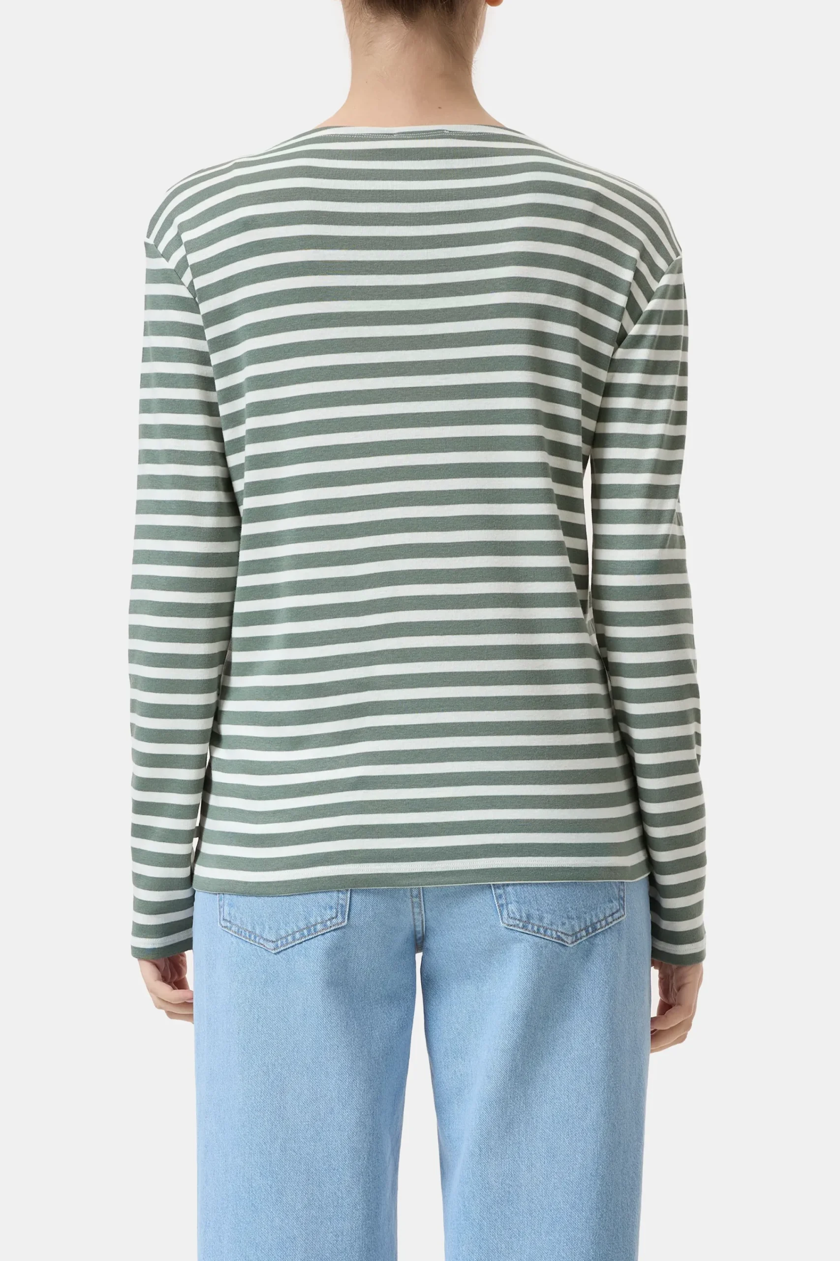 Closed T-shirts*Langarmshirt aus Bio-Baumwoll-Mix Fadedgreen