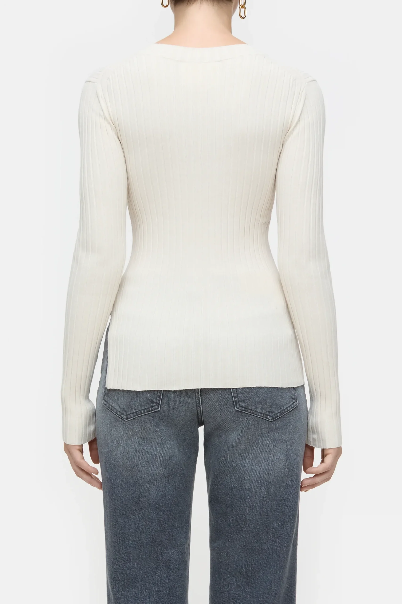 Closed Strick*Langarmshirt aus Feinstrick Rawsilk