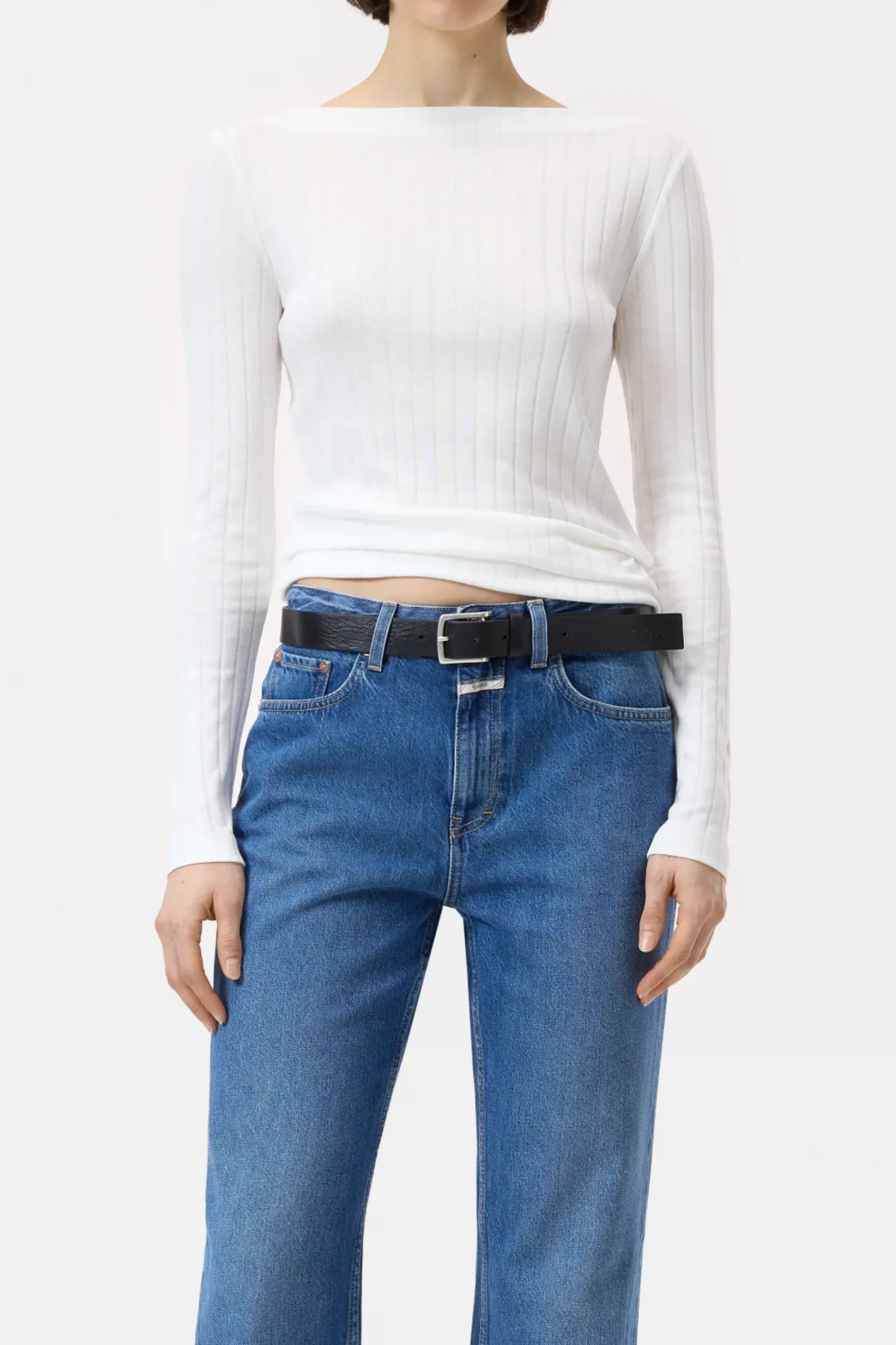 Closed T-shirts*Langarmshirt aus Modal-Mix Ivory