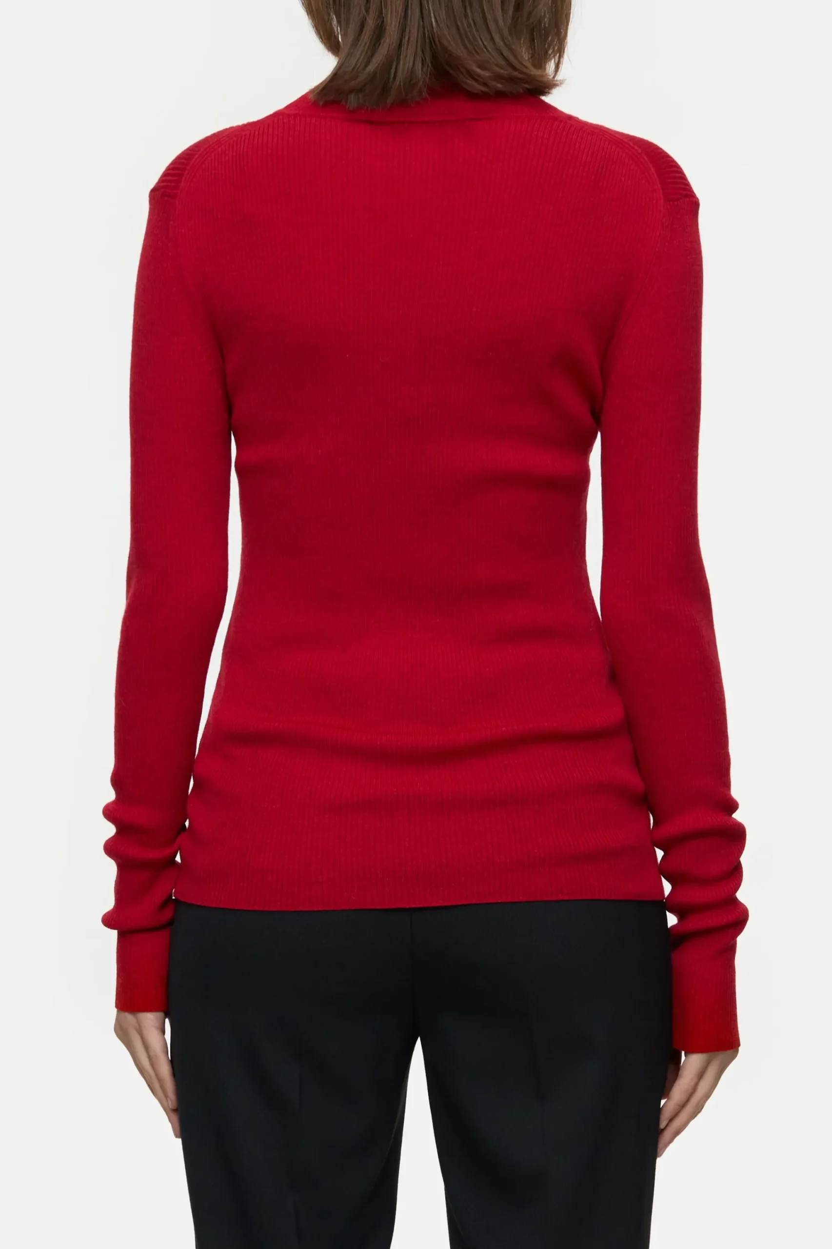 Closed Strick*Langarmshirt aus Woll-Mix Chilipepperred