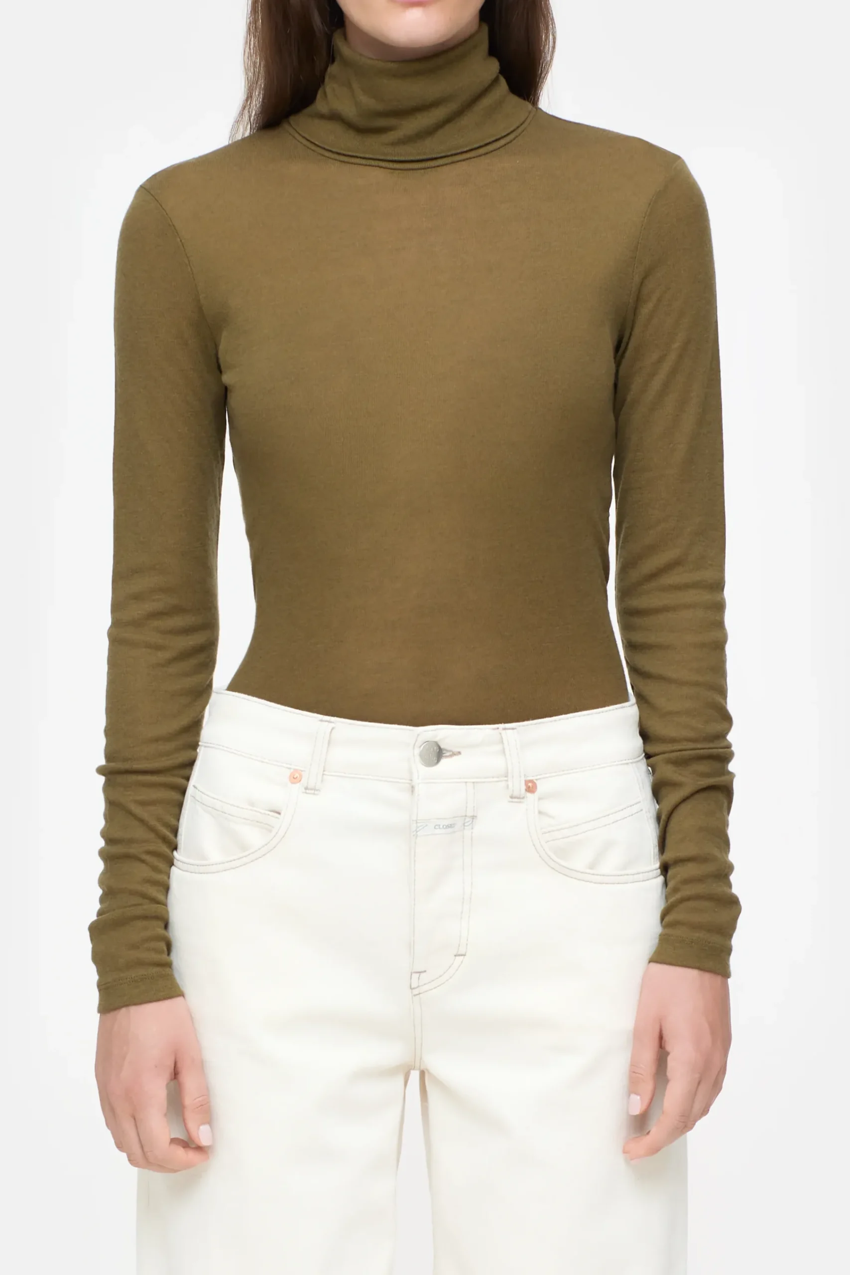 Closed T-shirts*Langarmshirt mit Rollkragen Vergreen