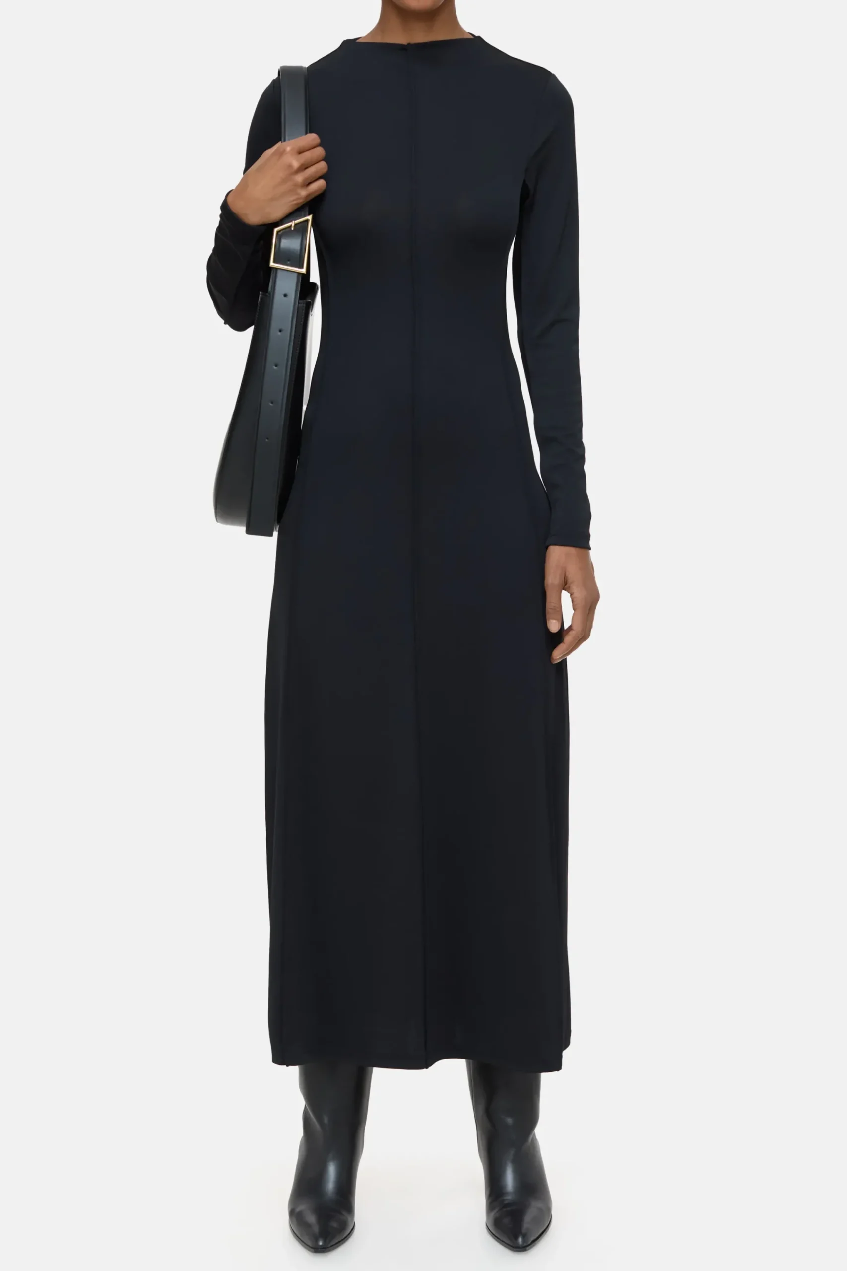 Closed Kleider*Langes Jerseykleid Black