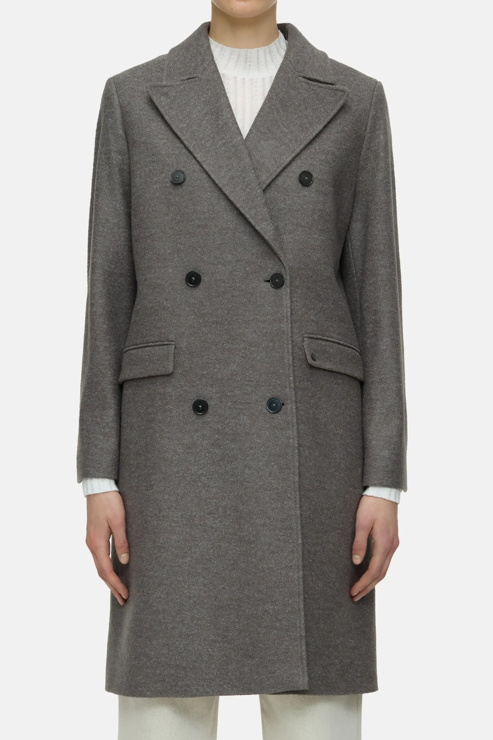 Closed Jacken & Mäntel*Mantel aus Woll-Mix Heritagegrey