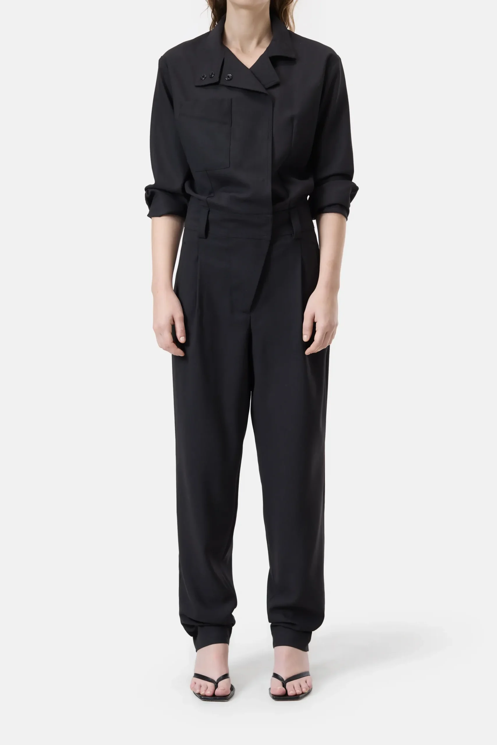 Closed Hosen*Overall aus Schurwolle Black