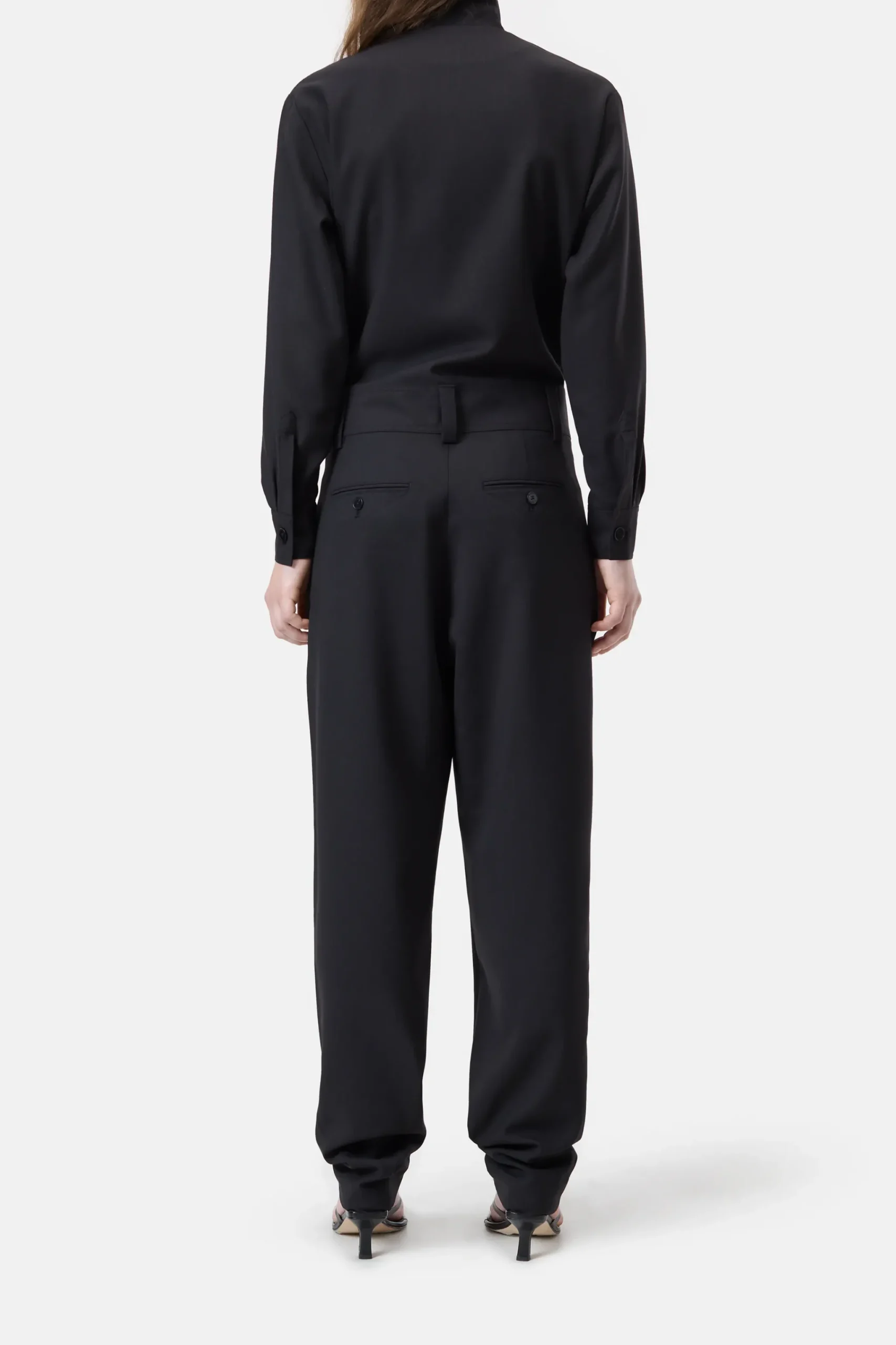 Closed Hosen*Overall aus Schurwolle Black