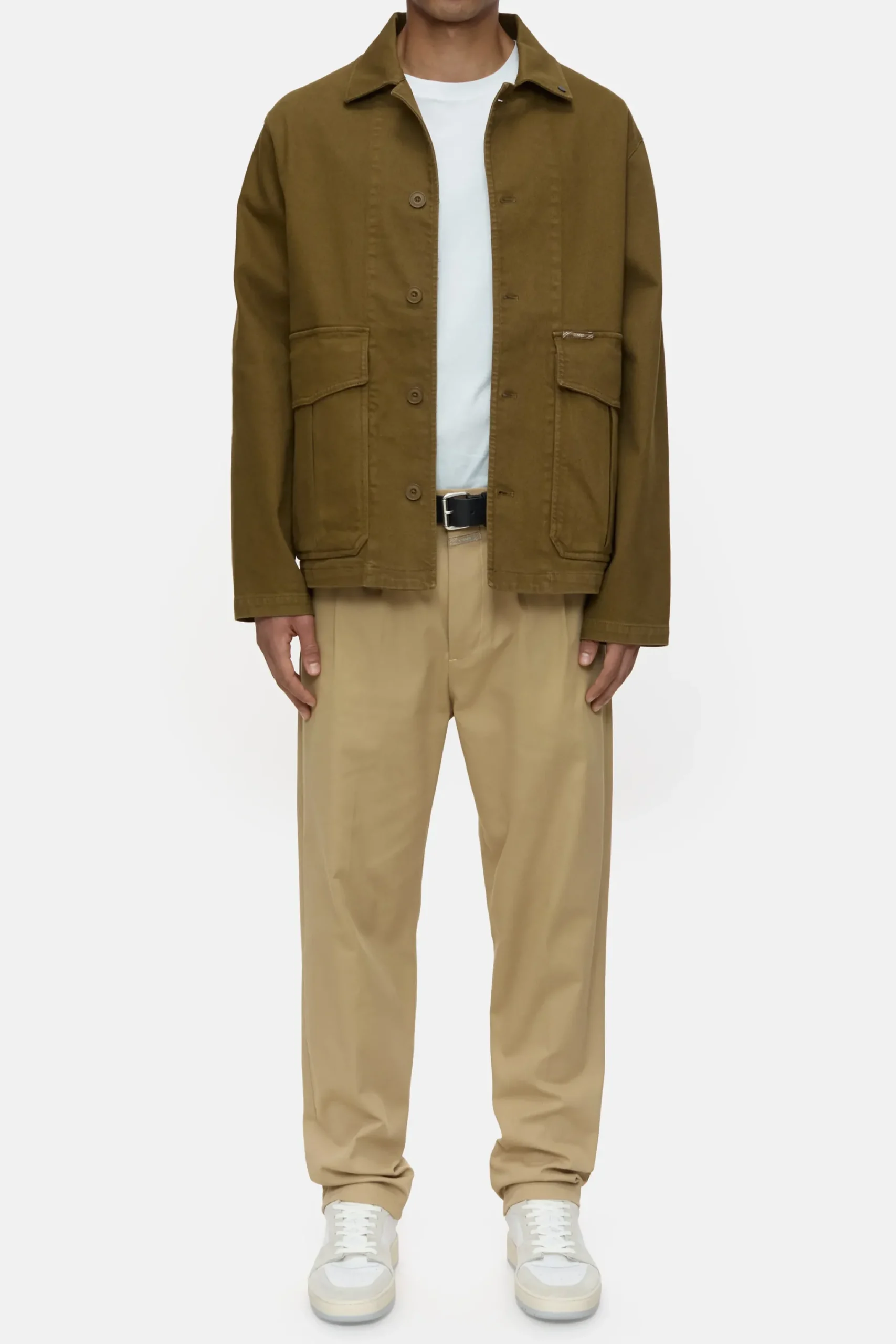 Closed Jacken & Mäntel*Overshirt aus Baumwoll-Twill Goldenmoss