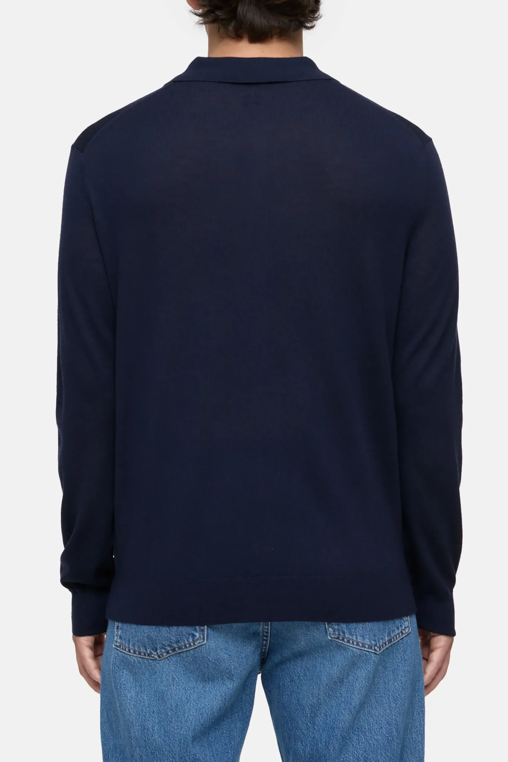 Closed Strick*Polo-Pullover aus Bio-Wolle Darknight