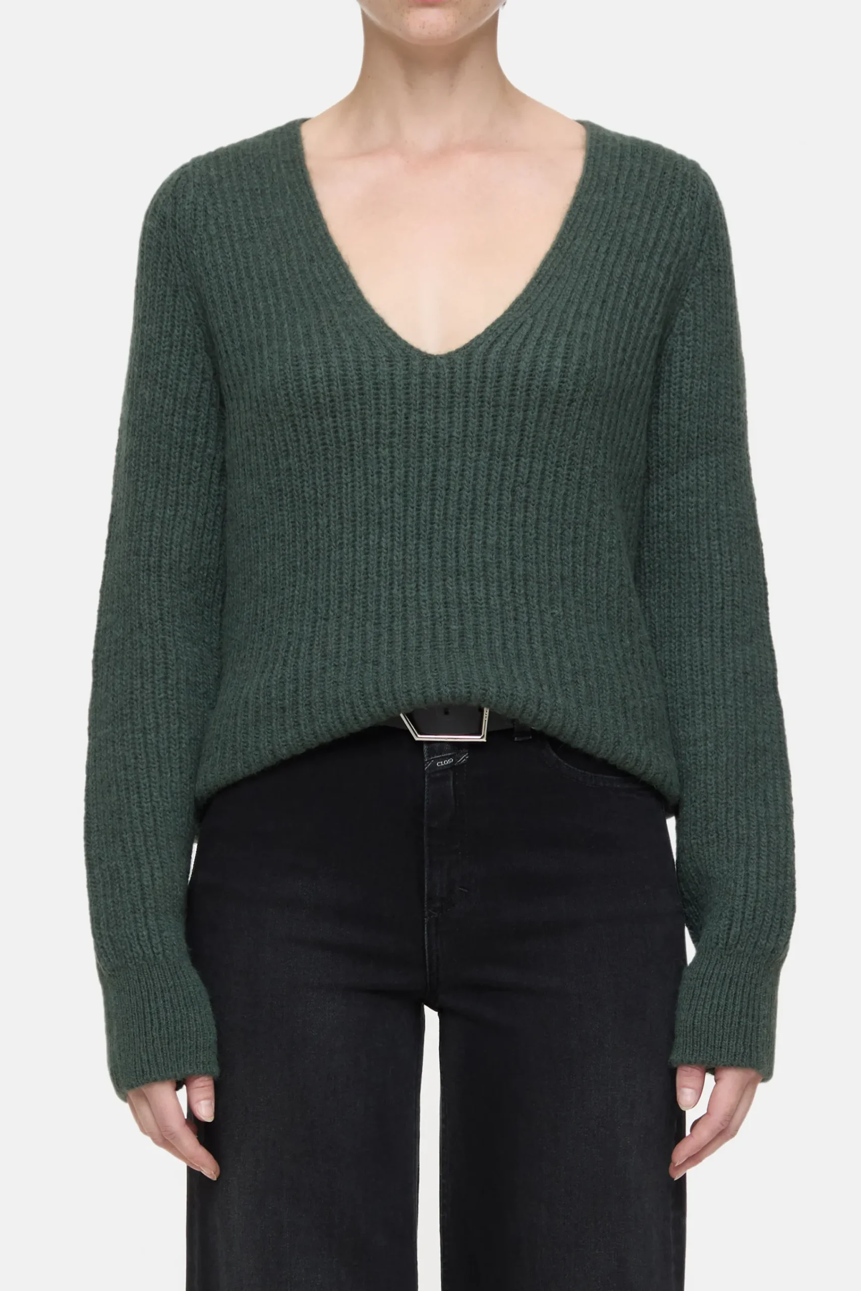 Closed Strick*Pullover aus Alpaka-Mix Pinigreen