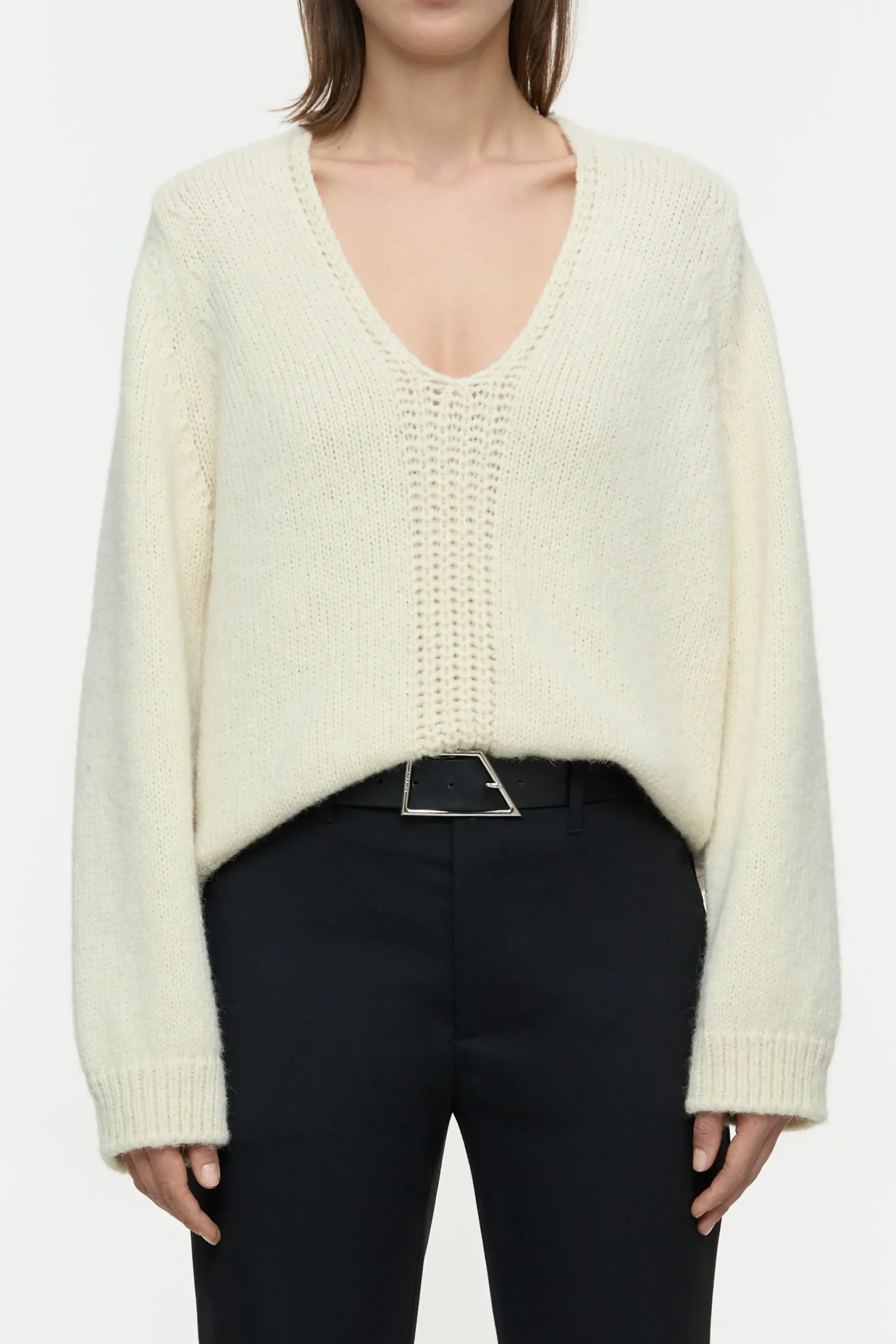 Closed Strick*Pullover aus Alpaka-Mix Ivory