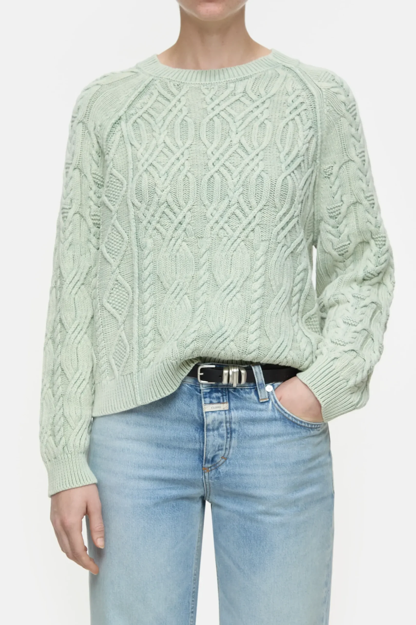 Closed Strick*Pullover aus Bio-Baumwolle Pastelolive