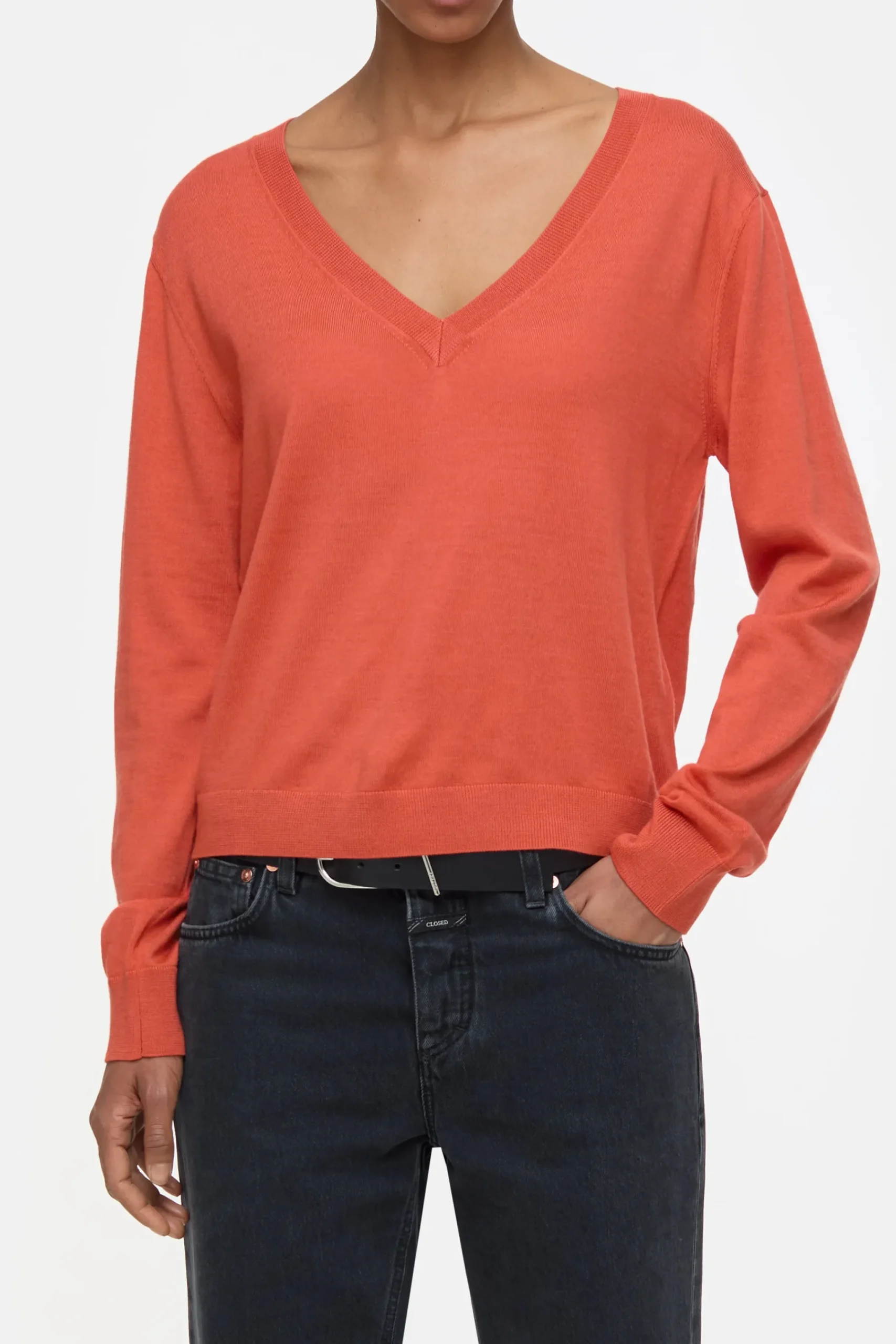 Closed Strick*Pullover aus Bio-Woll-Mix Aperolred