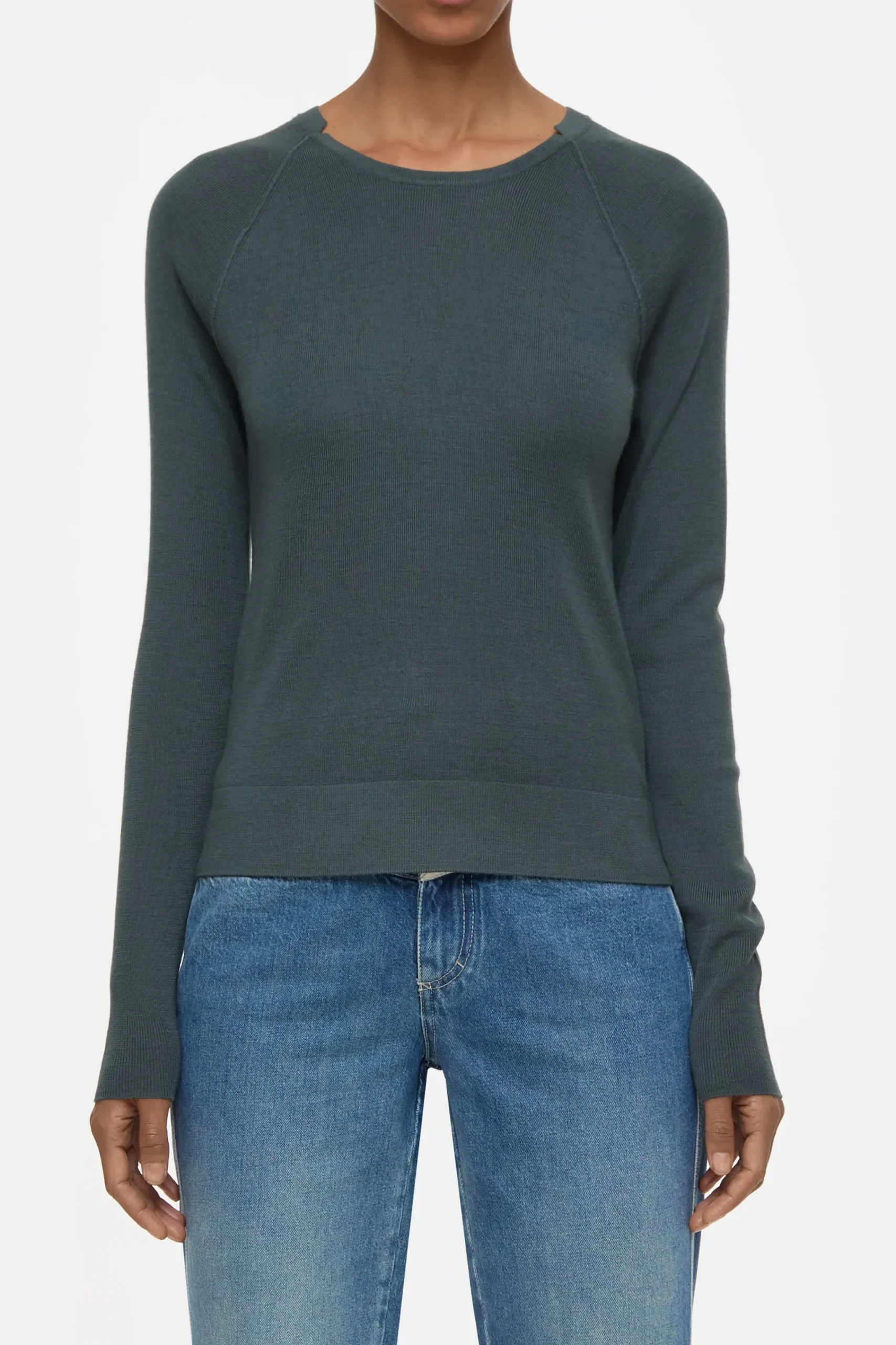 Closed Strick*Pullover aus Bio-Woll-Mix Pinigreen