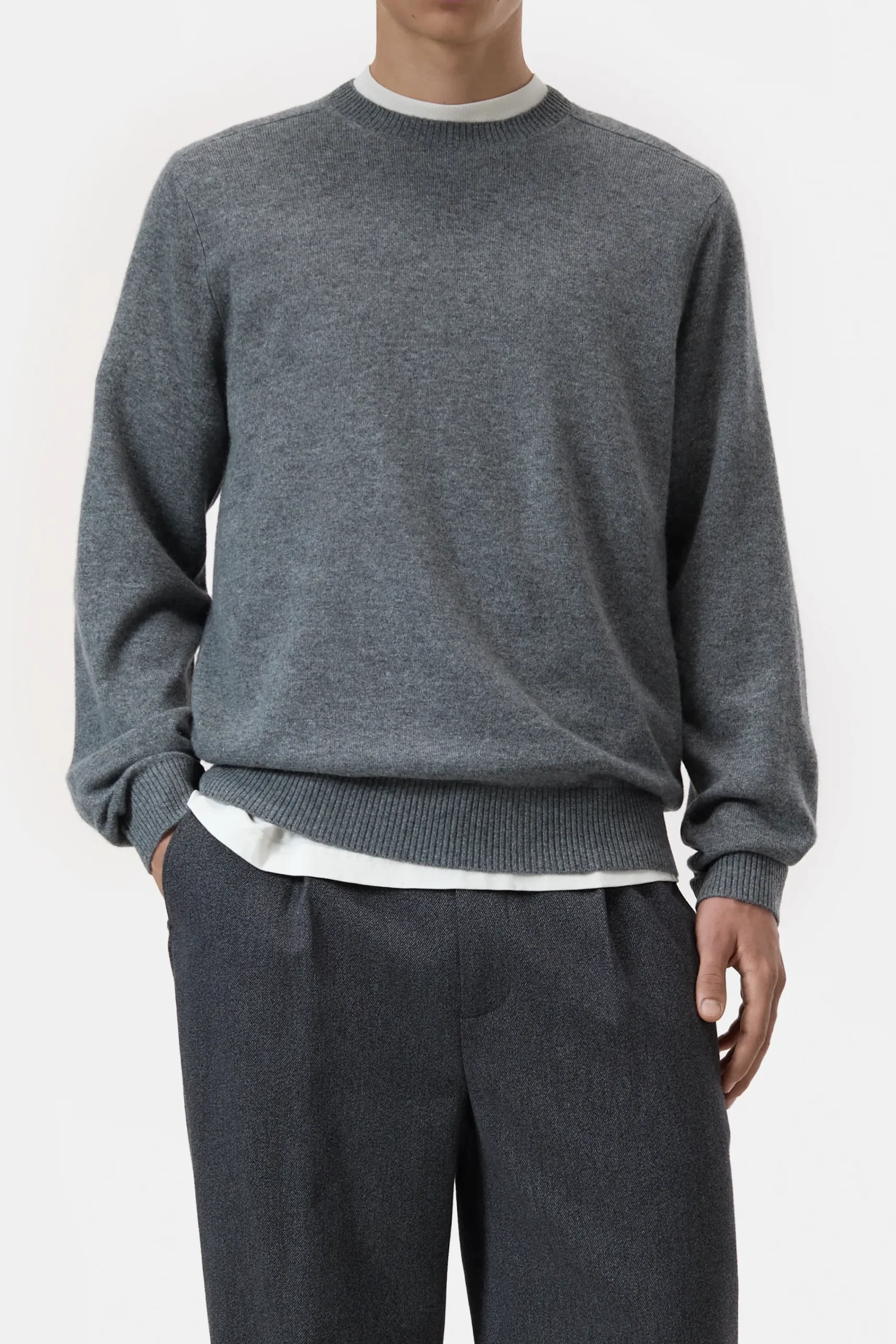 Closed Strick*Pullover aus Kaschmir Darkgreymelange