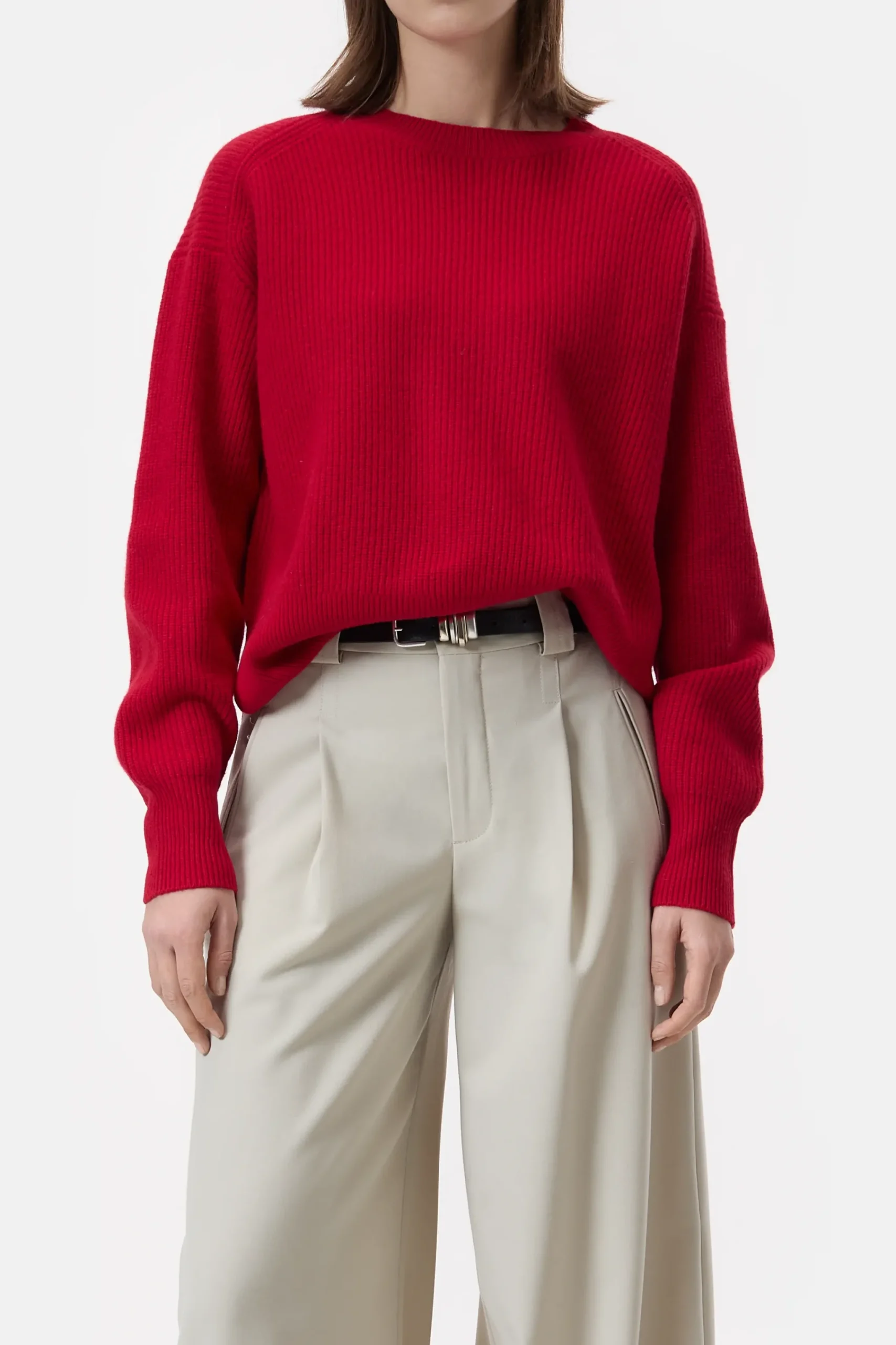 Closed Strick*Pullover aus Merinowolle Chilipepperred